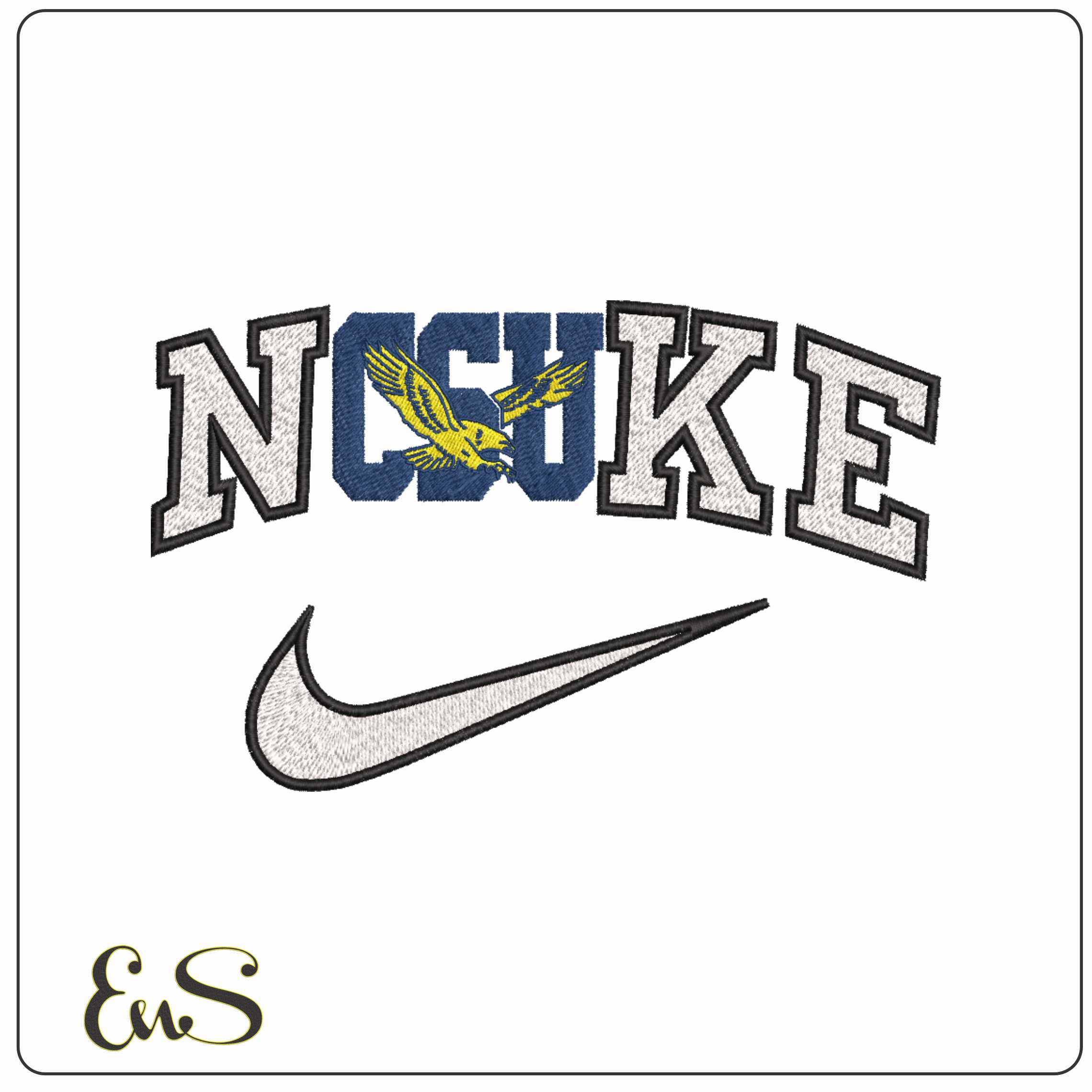 Nike Coppin State Eagles 2017  University   - Elegant embroidery design file-instant download