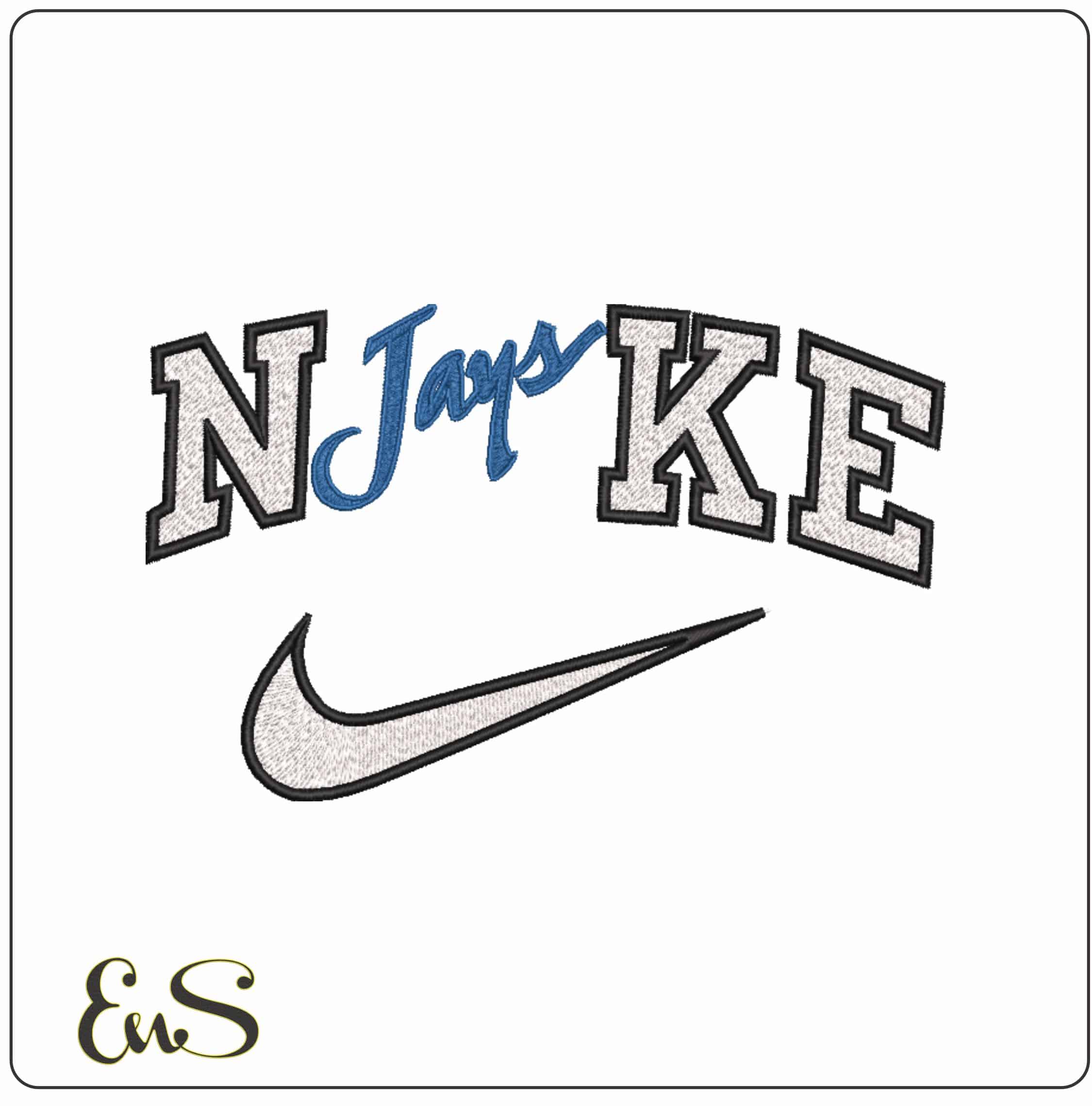 Nike Creighton Bluejays 1999 2012 Creighton University   - Elegant embroidery design file-instant download