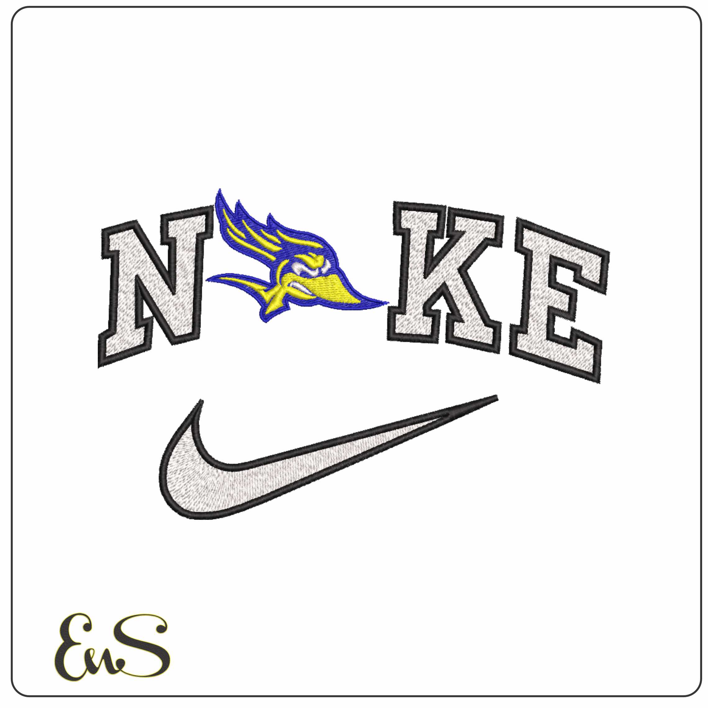 Nike CSU Bakersfield Roadrunners 2017 University   - Elegant embroidery design file-instant download