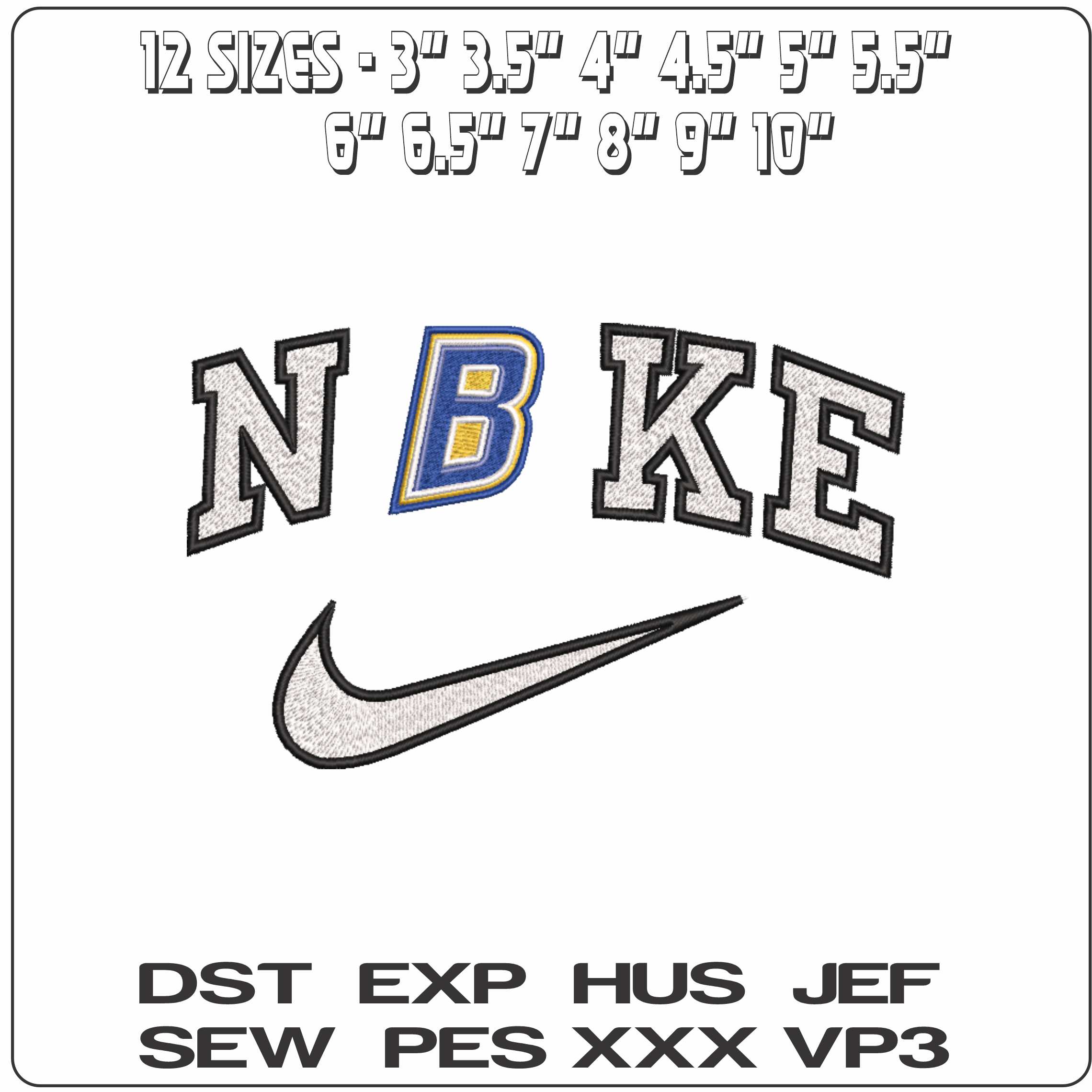 Nike CSU Bakersfield Roadrunners Alternative California  University    - Elegant embroidery design file-instant download — view 2