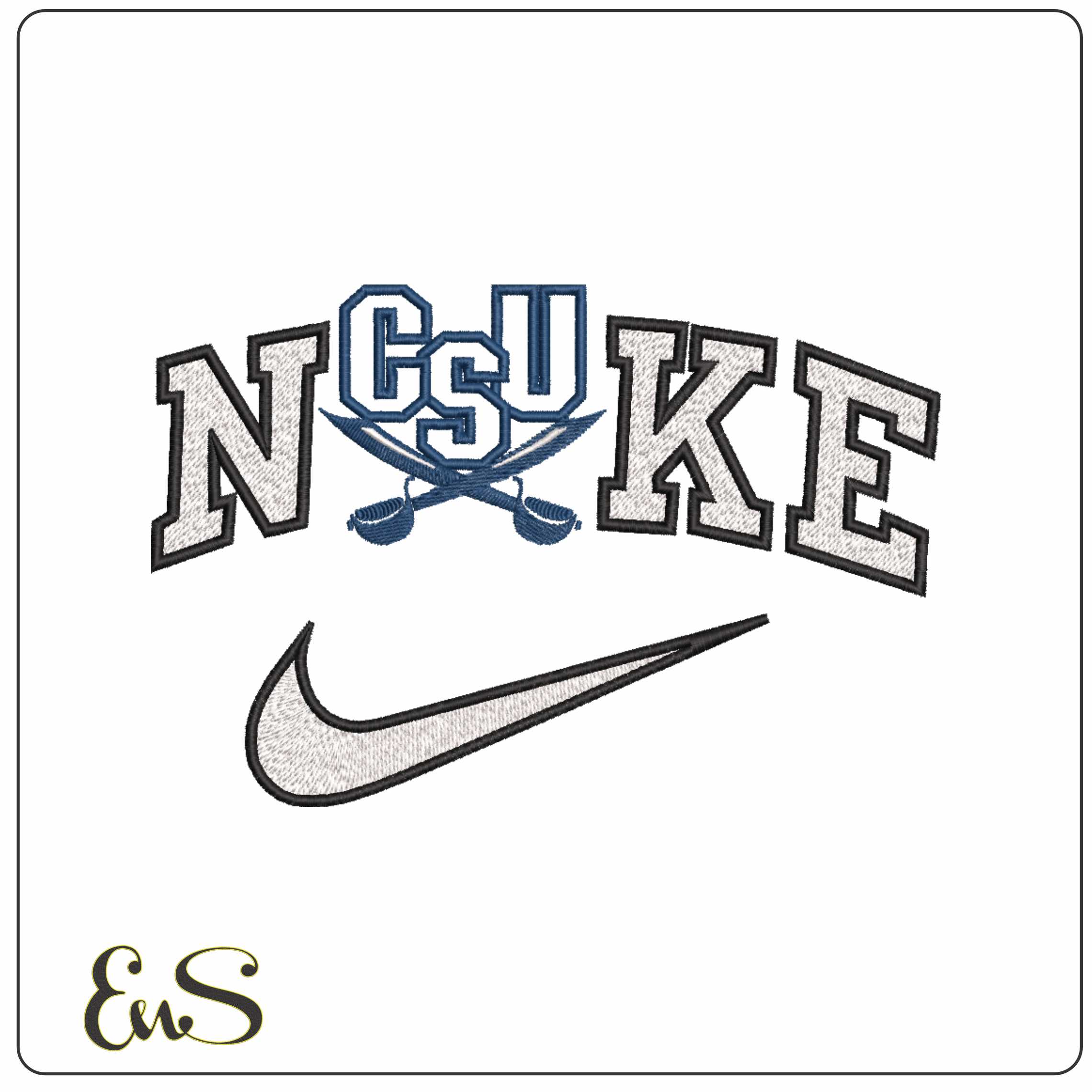 Nike CSU Buccaneers 2004  2015 Charleston Southern University    - Elegant embroidery design file-instant download