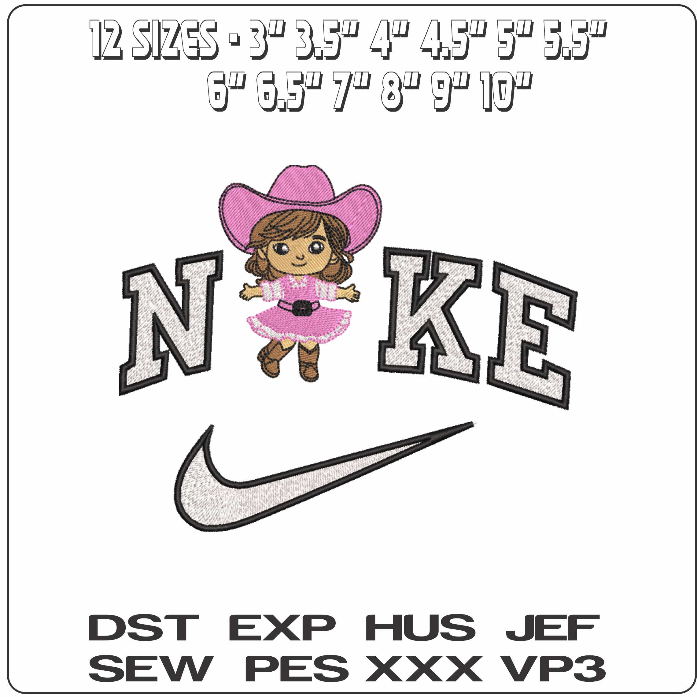 Nike Dancing    - Elegant embroidery design file-instant download — view 2