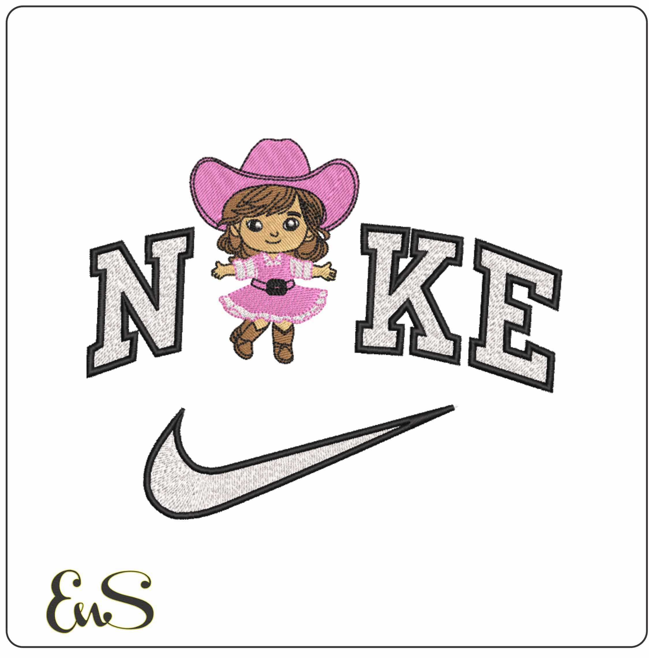 Nike Dancing    - Elegant embroidery design file-instant download