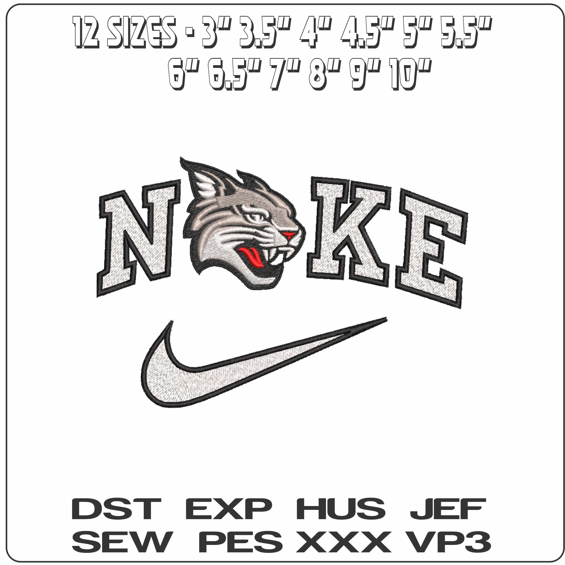 Nike Davidson Wildcats 2023 on Davidson College    - Elegant embroidery design file-instant download — view 2