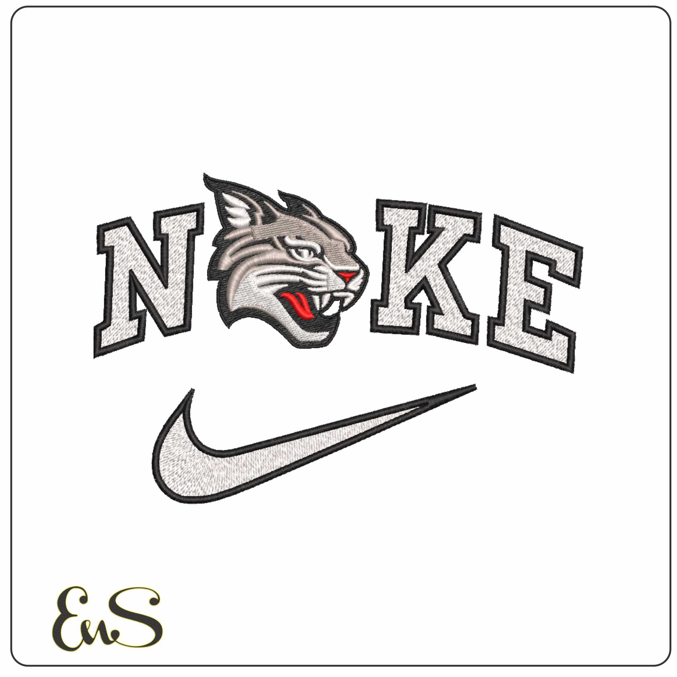 Nike Davidson Wildcats 2023 on Davidson College    - Elegant embroidery design file-instant download