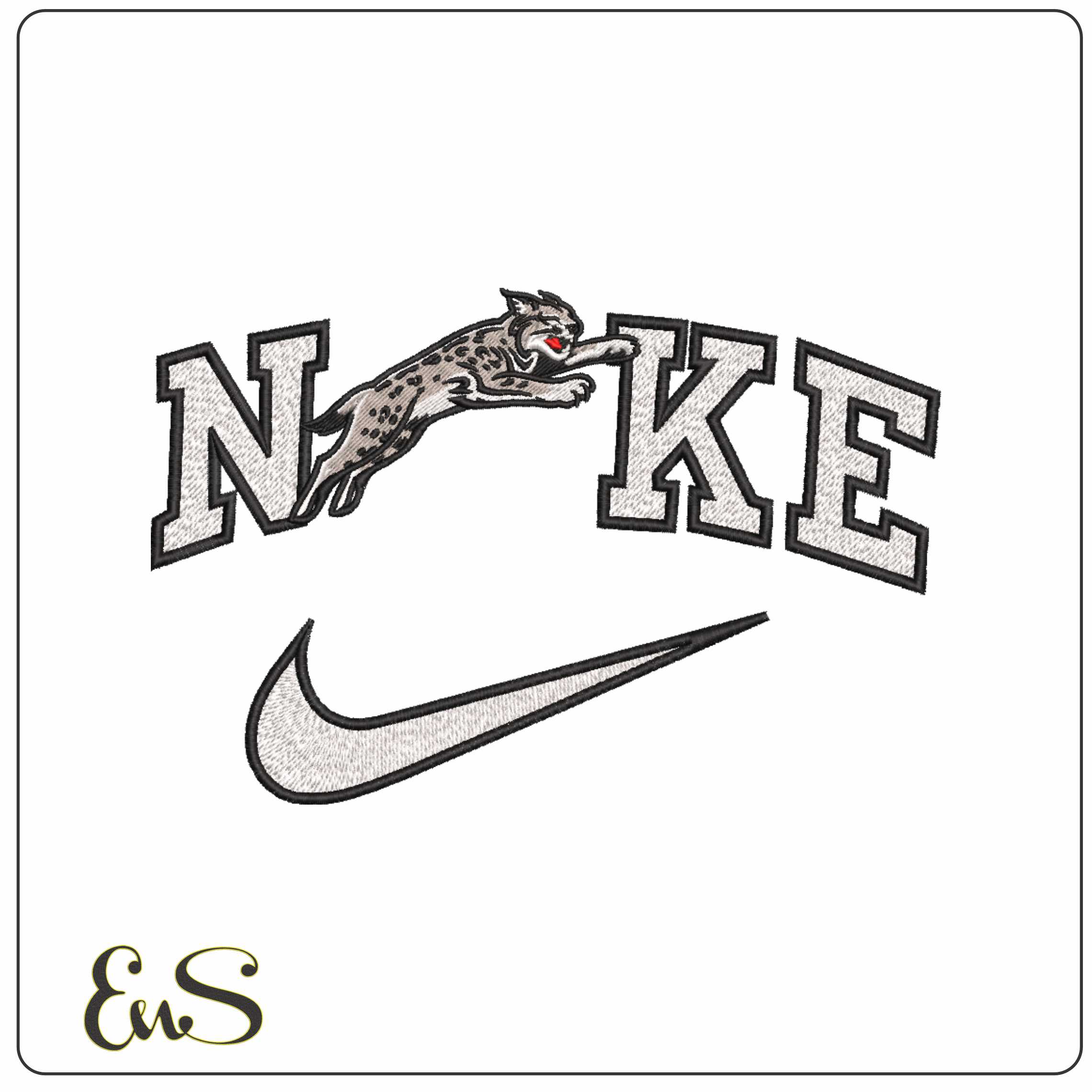 Nike Davidson Wildcats Alternative Davidson College    - Elegant embroidery design file-instant download