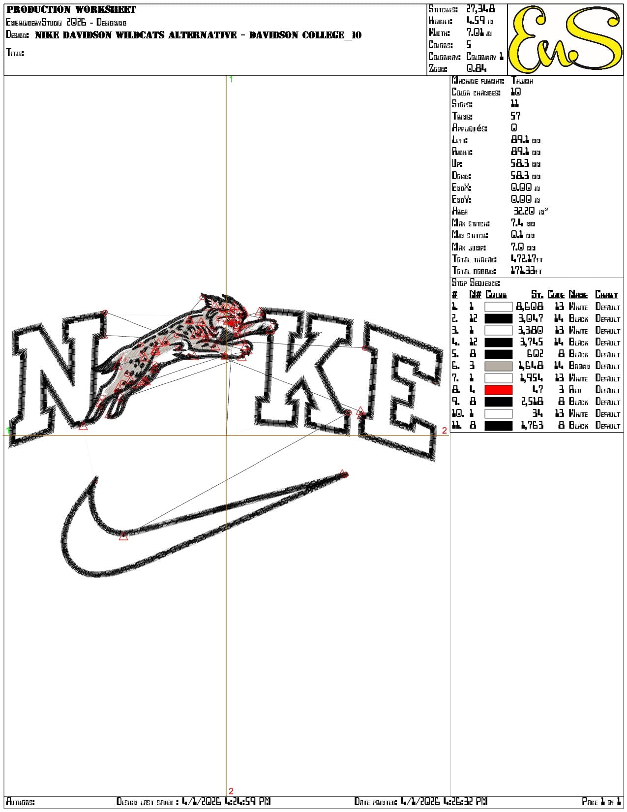 Nike Davidson Wildcats Alternative Davidson College    - Elegant embroidery design file-instant download — view 3