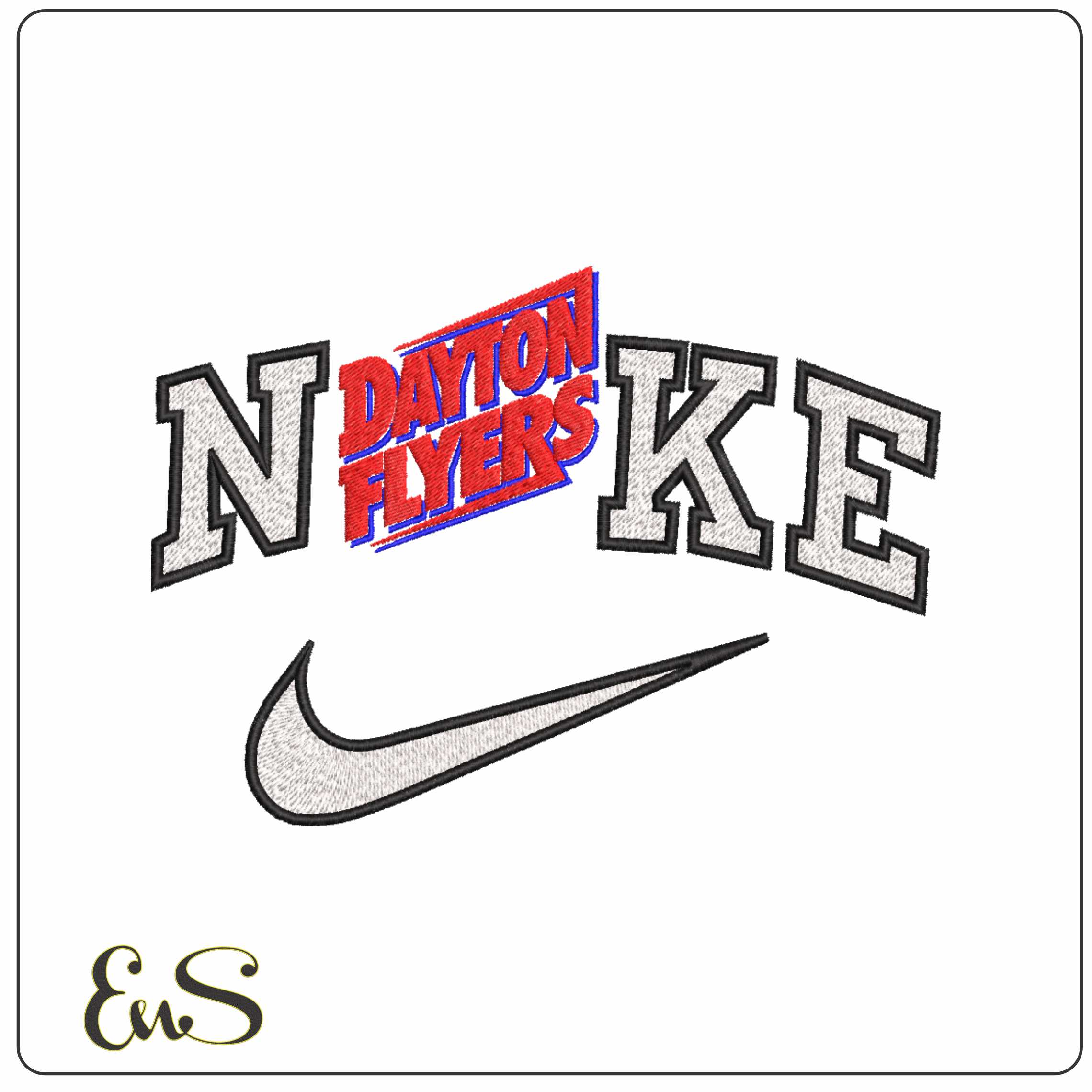 Nike Dayton Flyers 1994 to 2014 University of Dayton    - Elegant embroidery design file-instant download