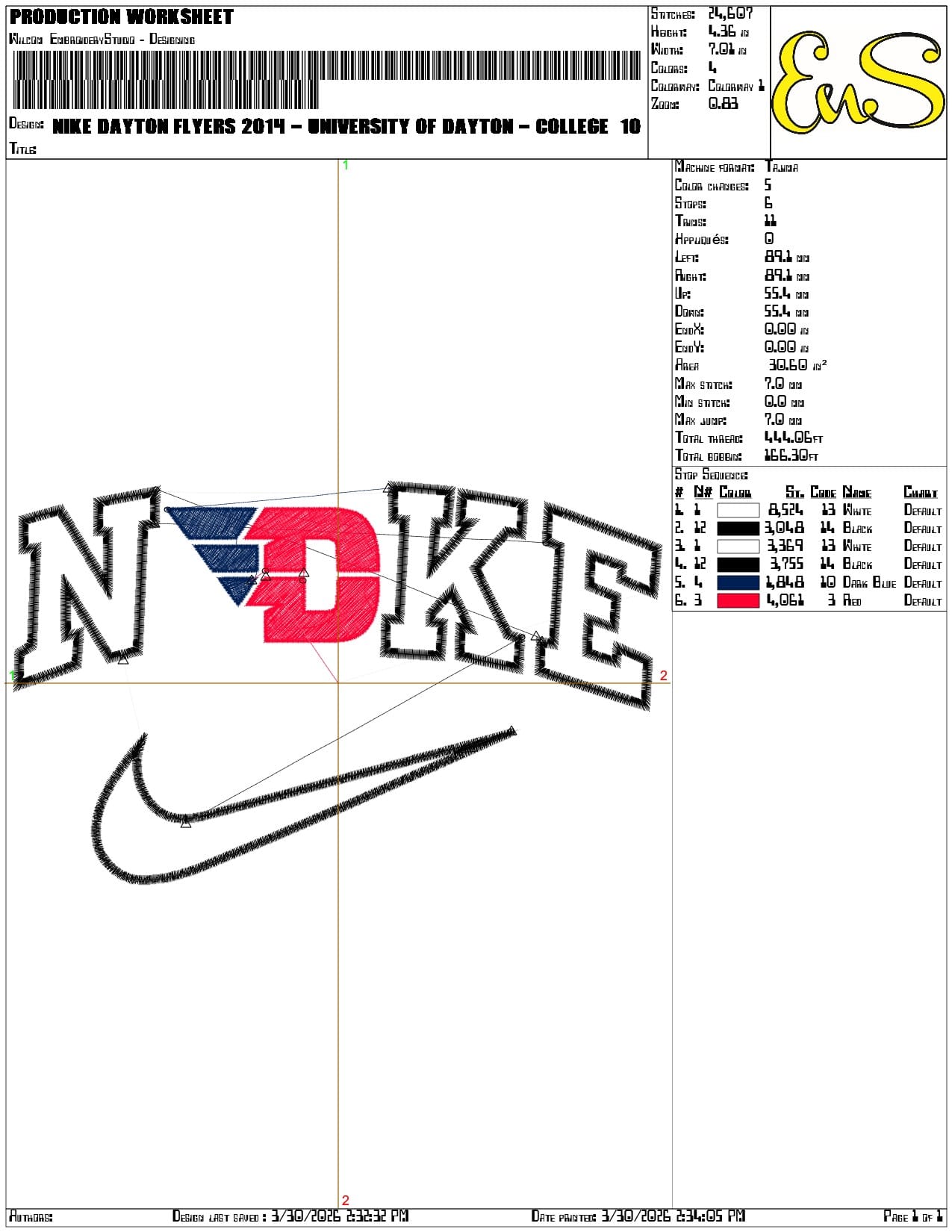 Nike Dayton Flyers 2014 University of Dayton College    - Elegant embroidery design file-instant download — view 3
