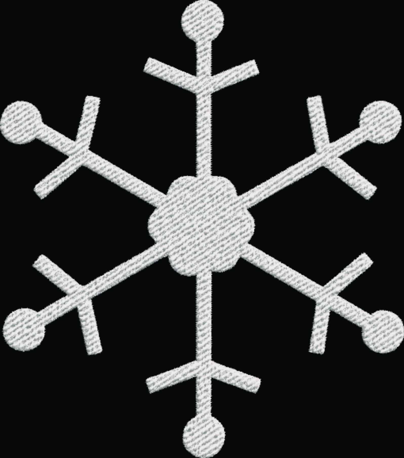 Snow Flake Solid Christmas - embroidery file - instant download in a frame