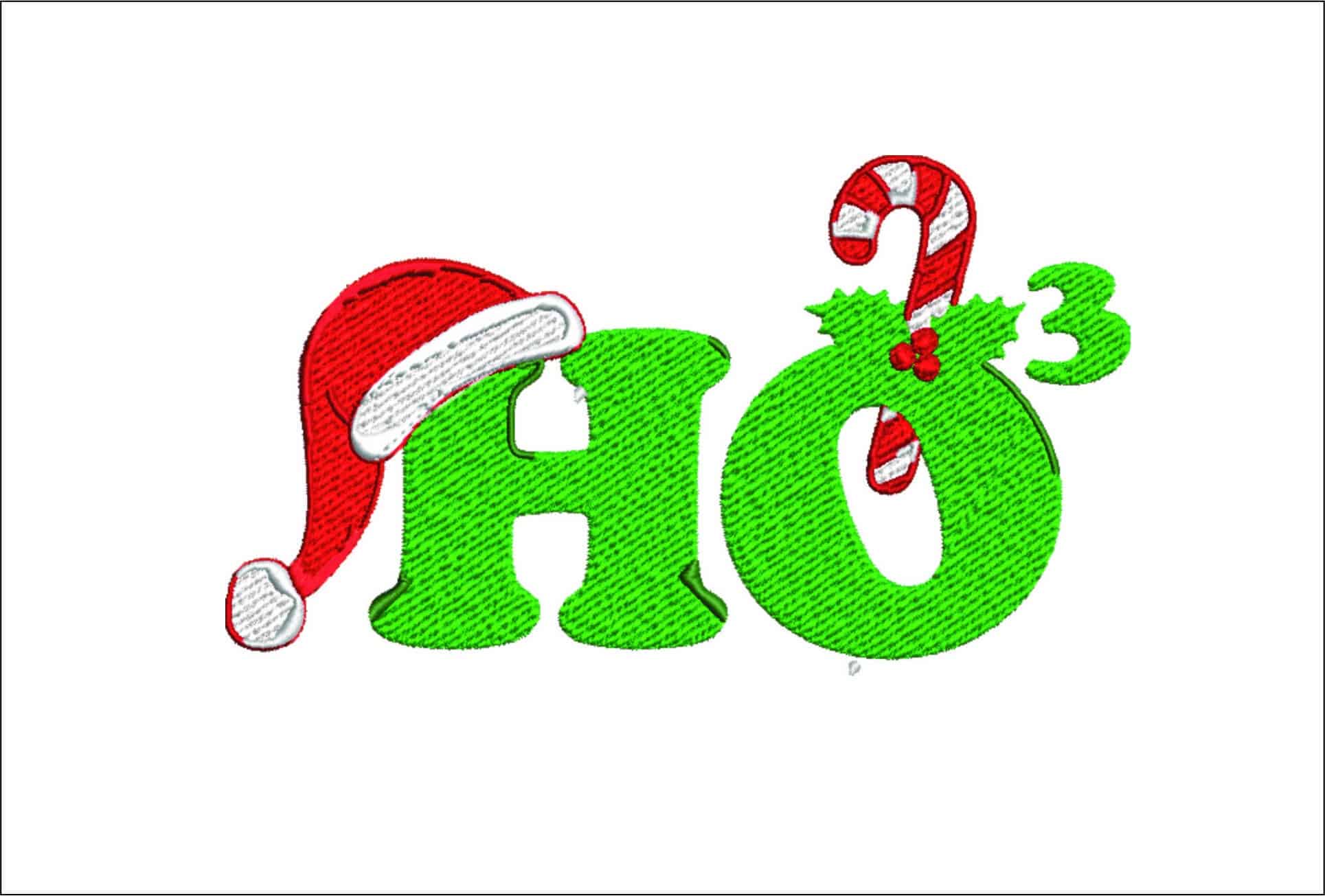 HO3 Christmas - embroidery file - instant download in a frame