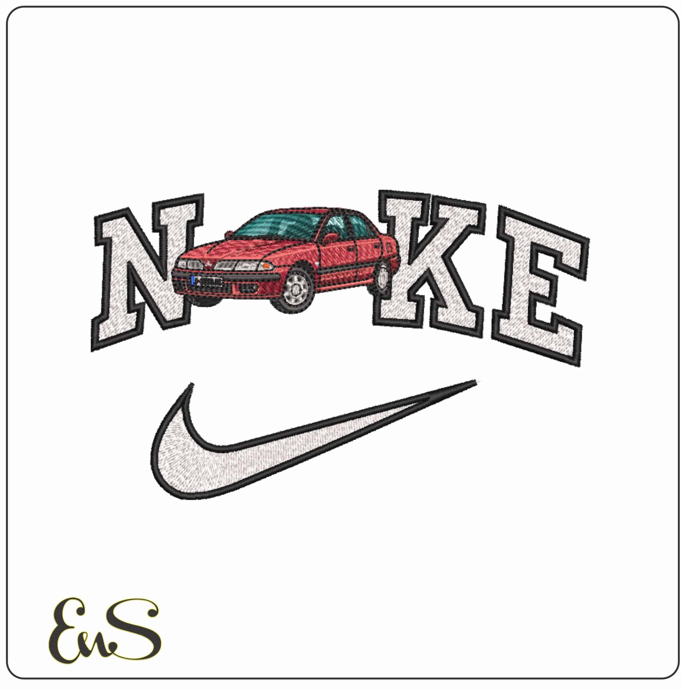 Nike Mitsubishi Carisma    - Elegant embroidery design file-instant download