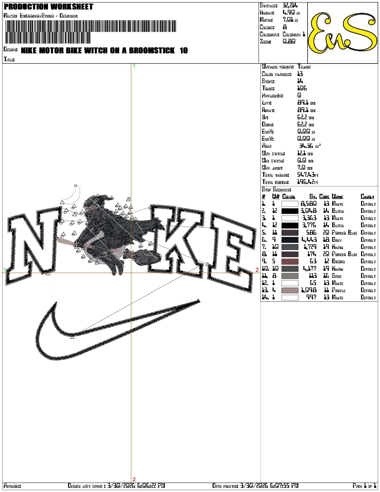 Nike Motor Bike Witch on A broomstick    - Elegant embroidery design file-instant download — view 3