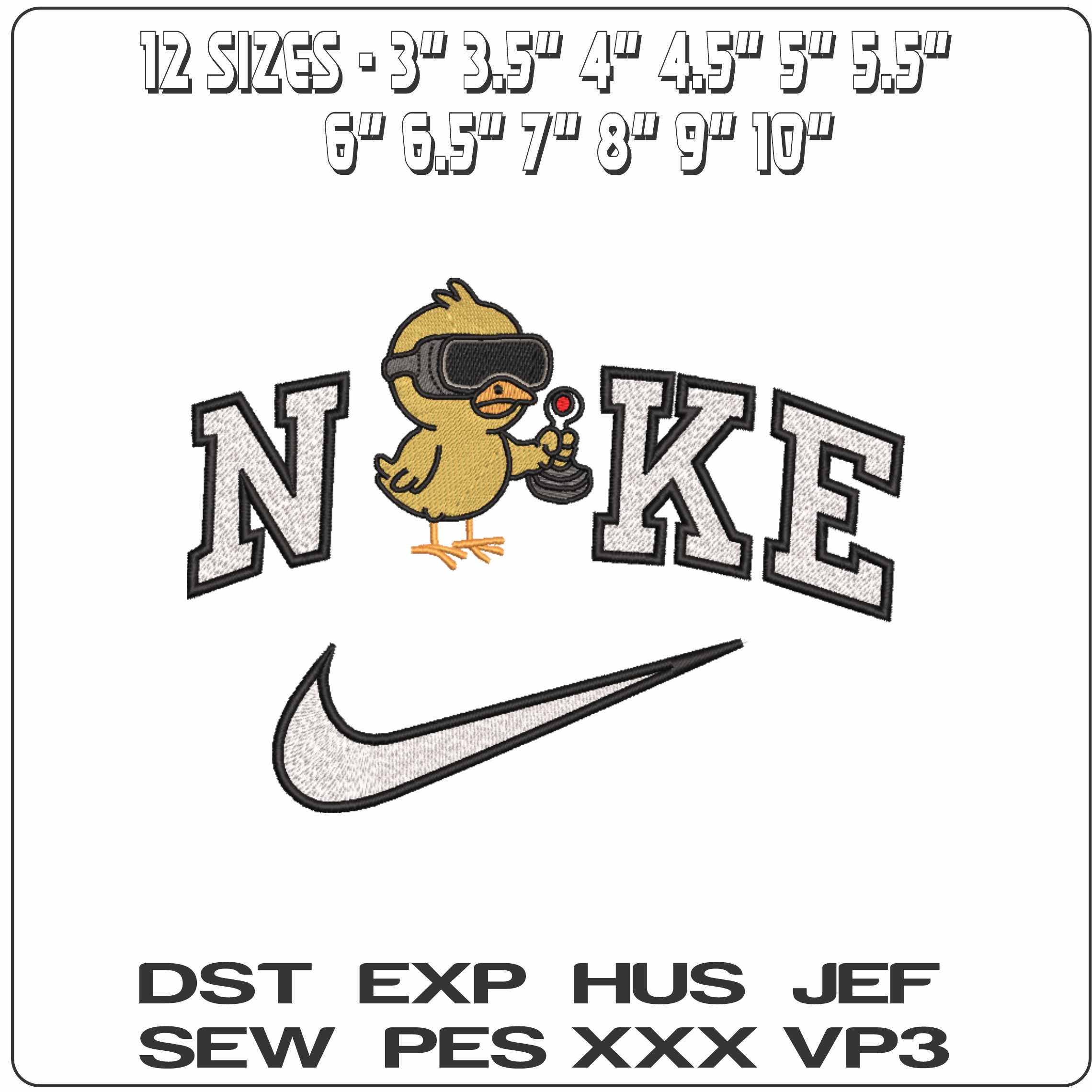Nike Navy Aviation School Duck - Elegant embroidery design file-instant download — view 2