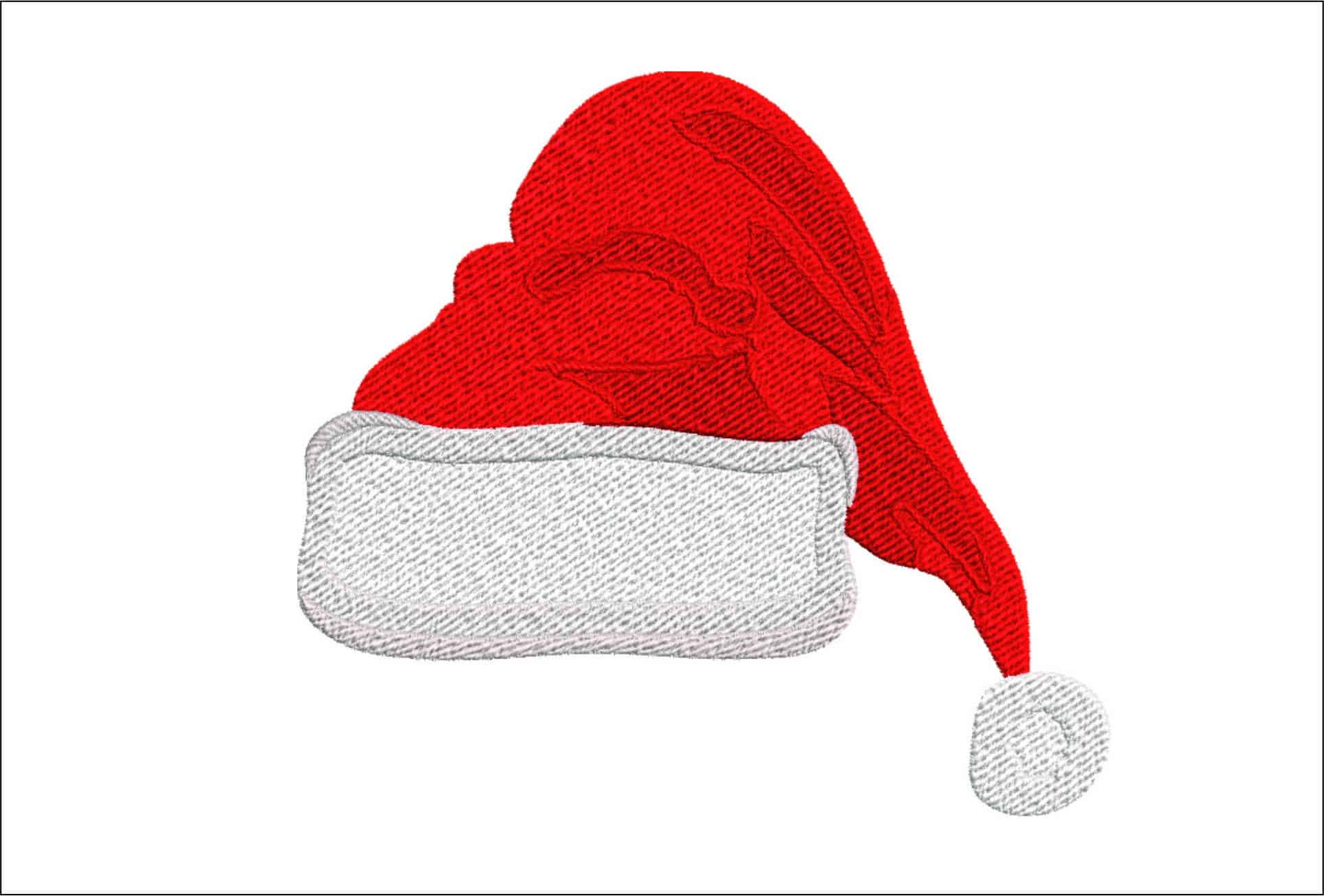 Christmas Hat- embroidery file - instant download in a frame