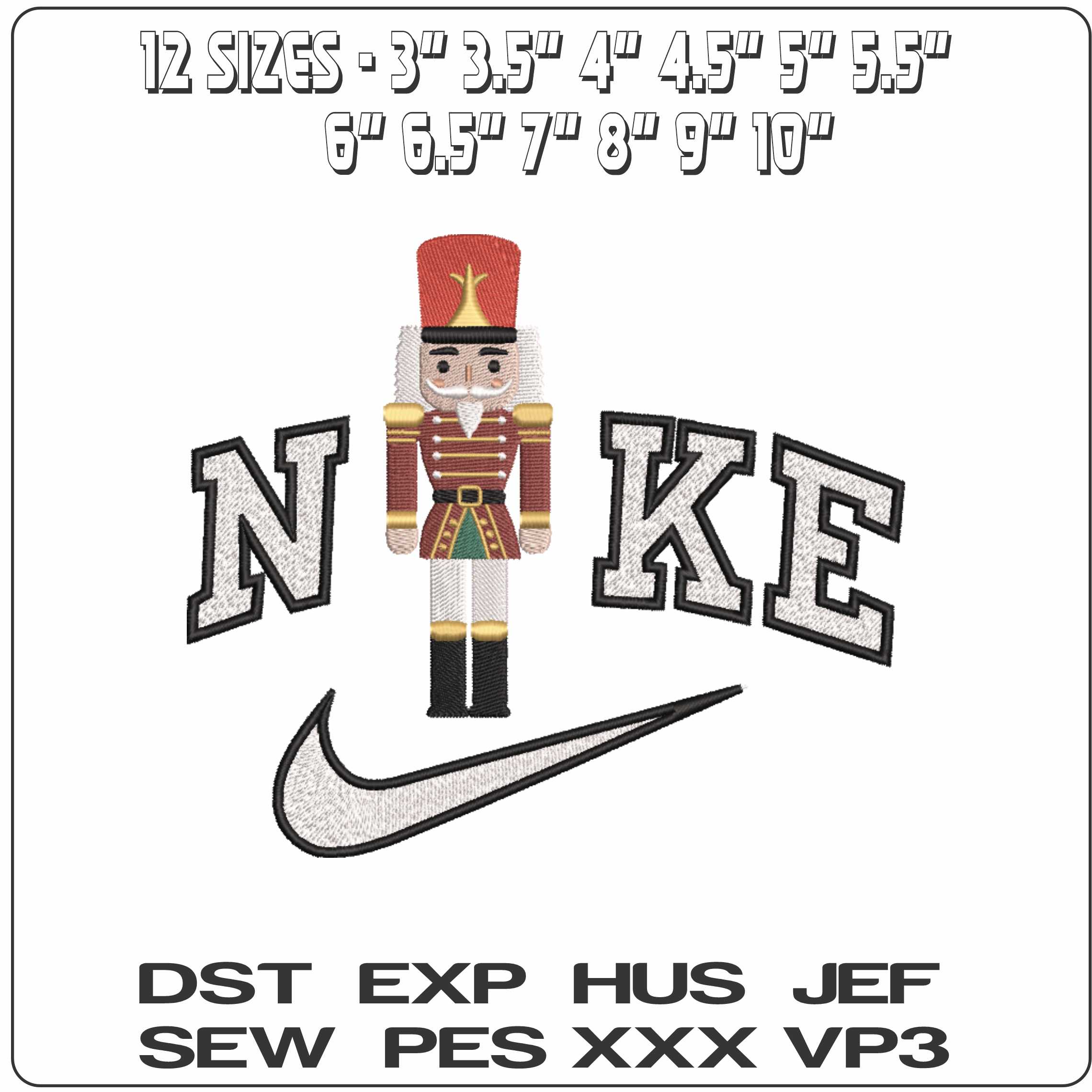 Nike Nut Cracker Toy Soldier Children    - Elegant embroidery design file-instant download — view 2