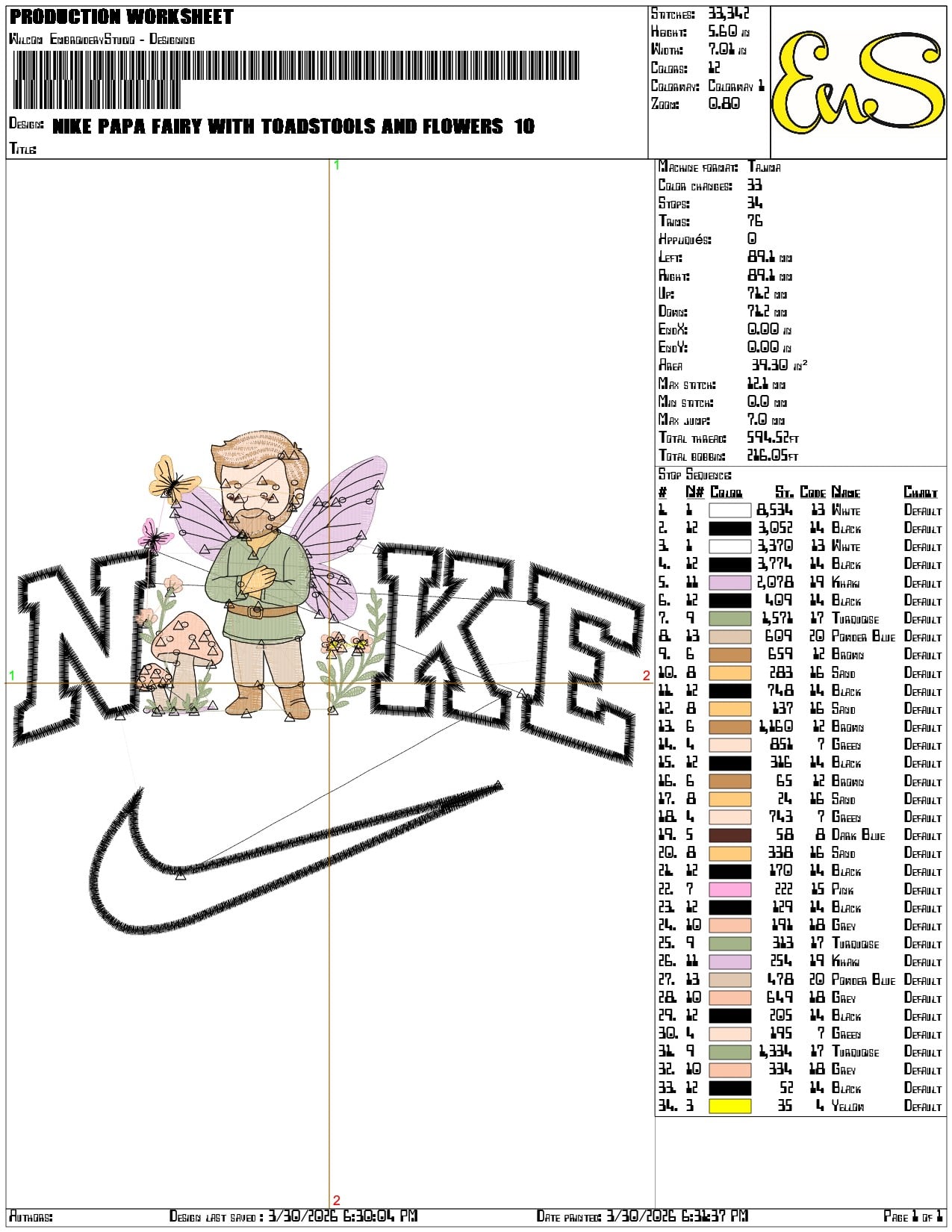 Nike Papa Fairy with toadstools and Flowers - Elegant embroidery design file-instant download — view 3