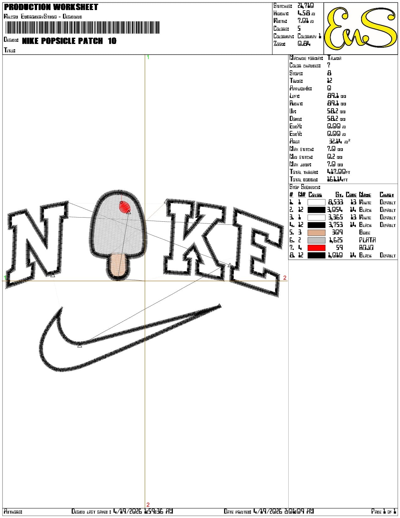 Nike Popsicle Patch - Elegant embroidery design file-instant download — view 3