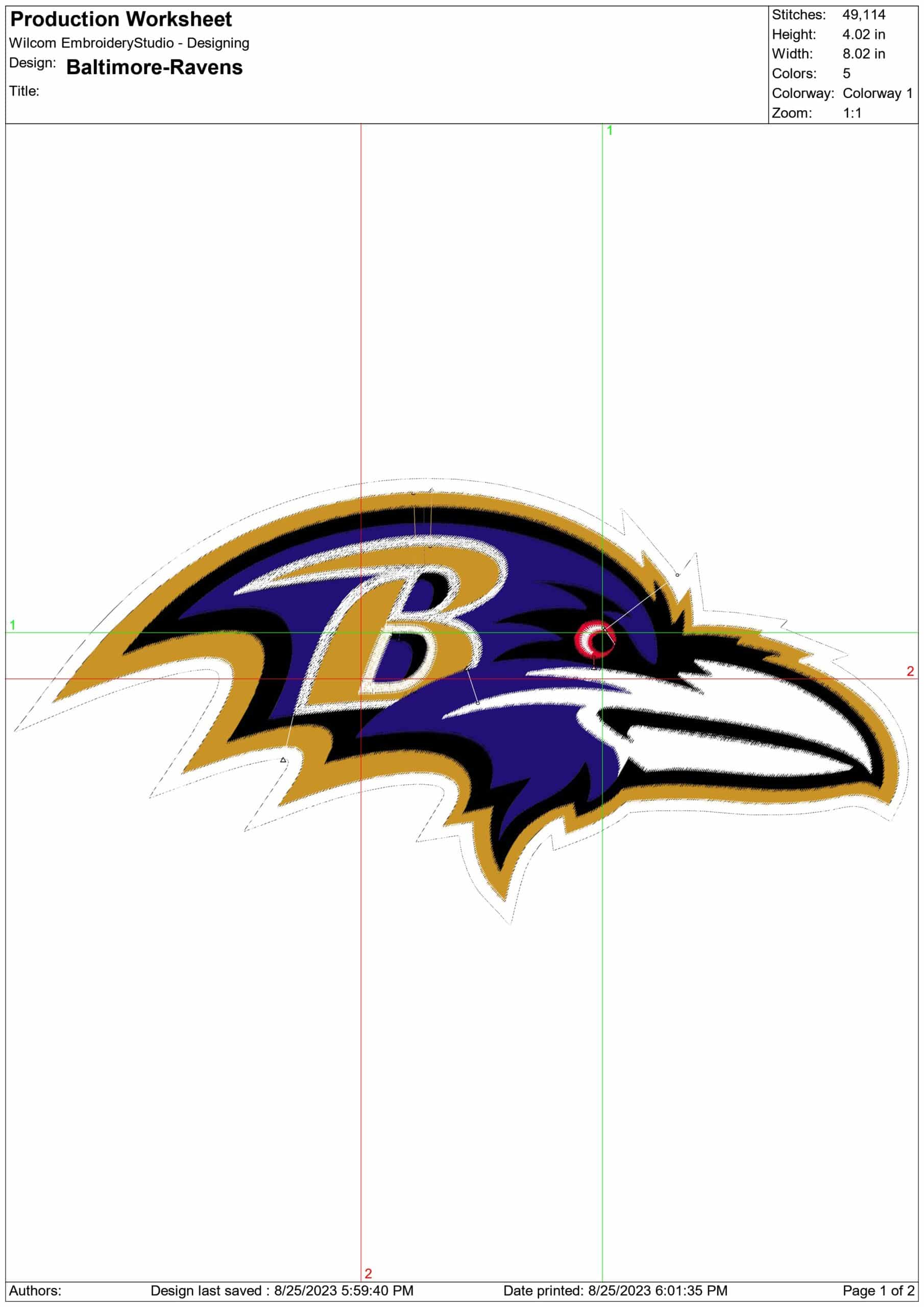 Baltimore Ravens NFL embroidery design -Baltimore Ravens M&T Stadium men's football embroidery machine pattern embroidery file - instant download — view 2