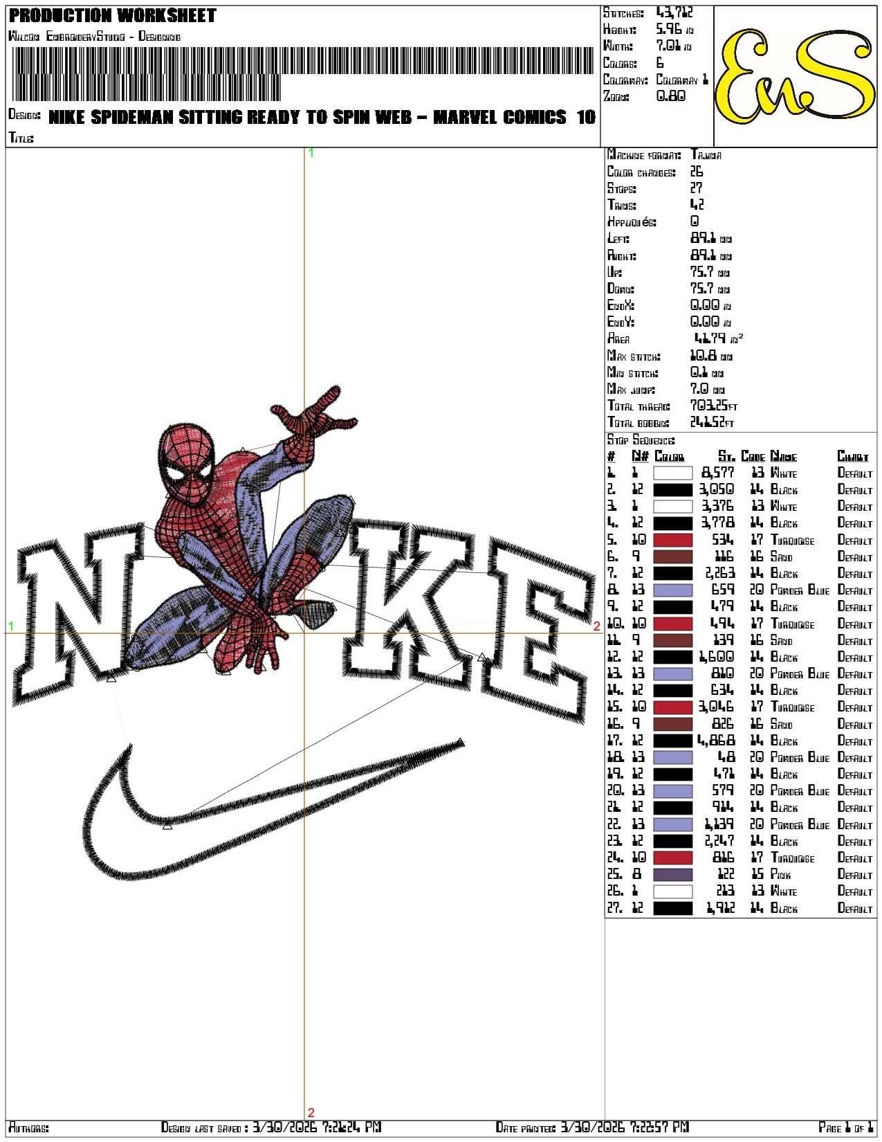 Nike Spideman sitting ready to spin web - Elegant embroidery design file-instant download — view 3