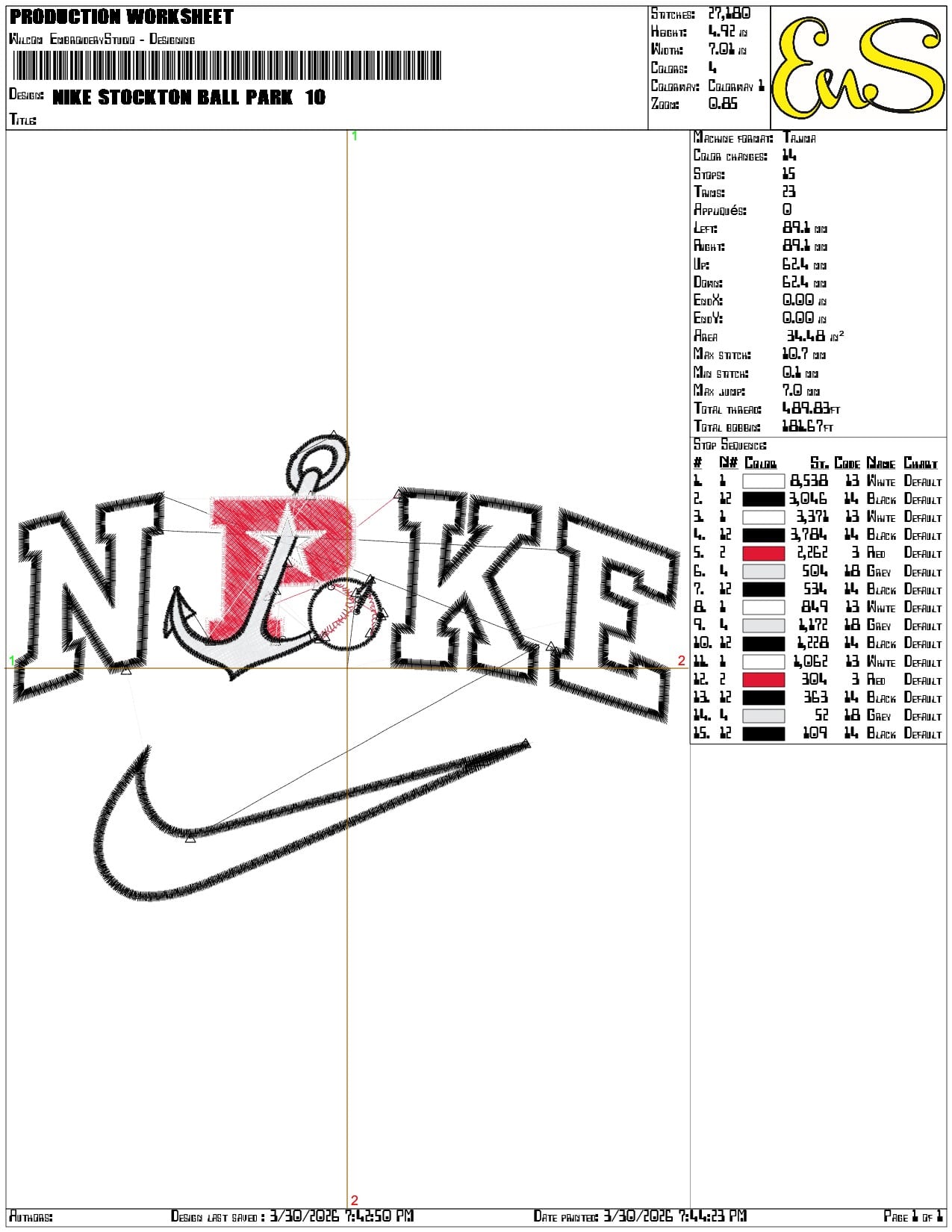 Nike Stockton Ball Park - Elegant embroidery design file-instant download — view 3