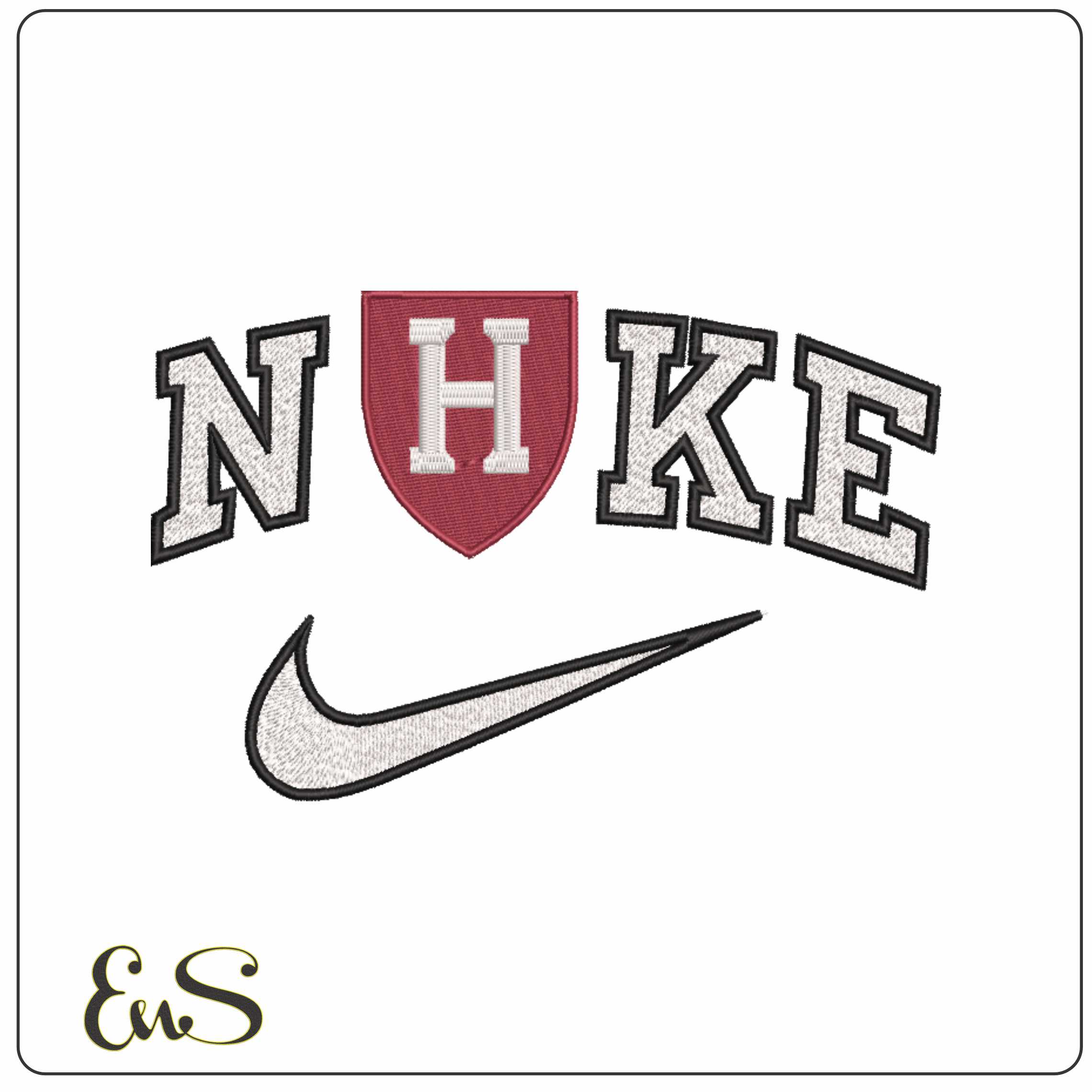 Nike The Harvard Crimson 2020 on Harvard - Elegant embroidery design file-instant download