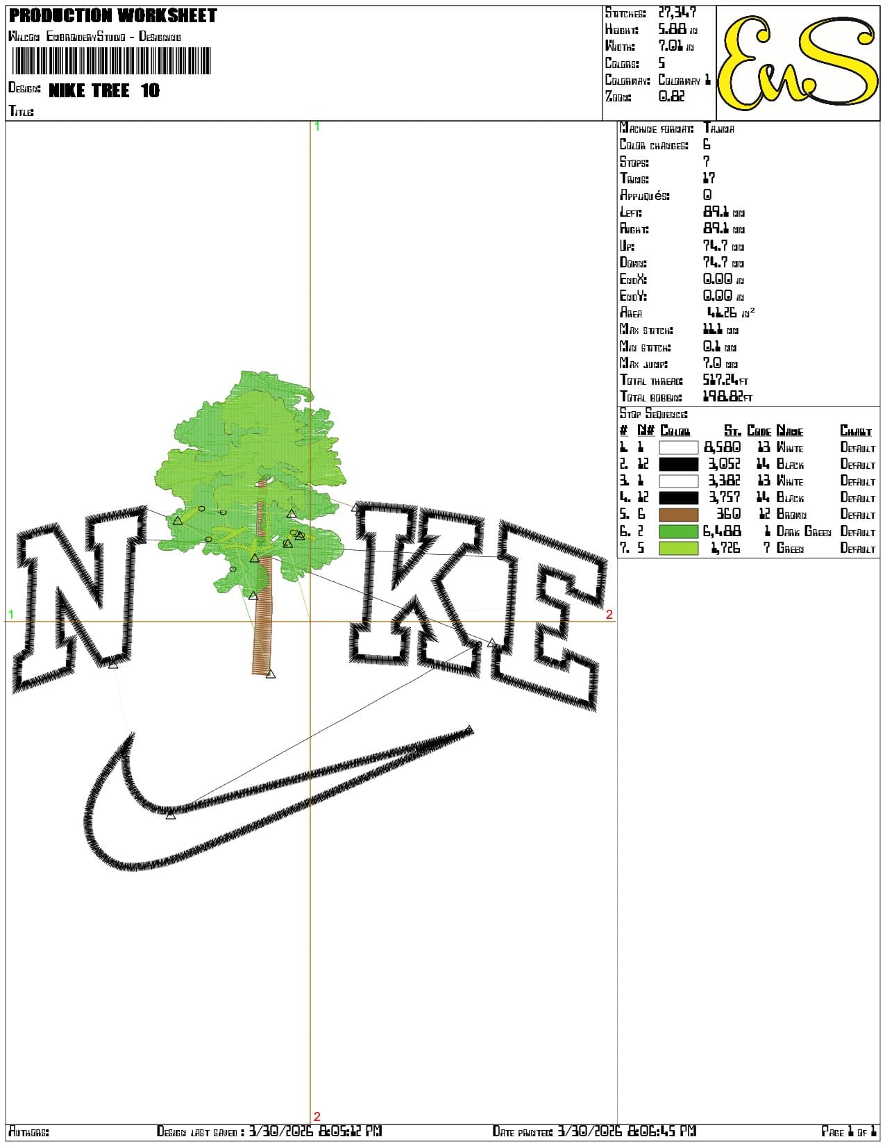 Nike Tree - Elegant embroidery design file-instant download — view 3