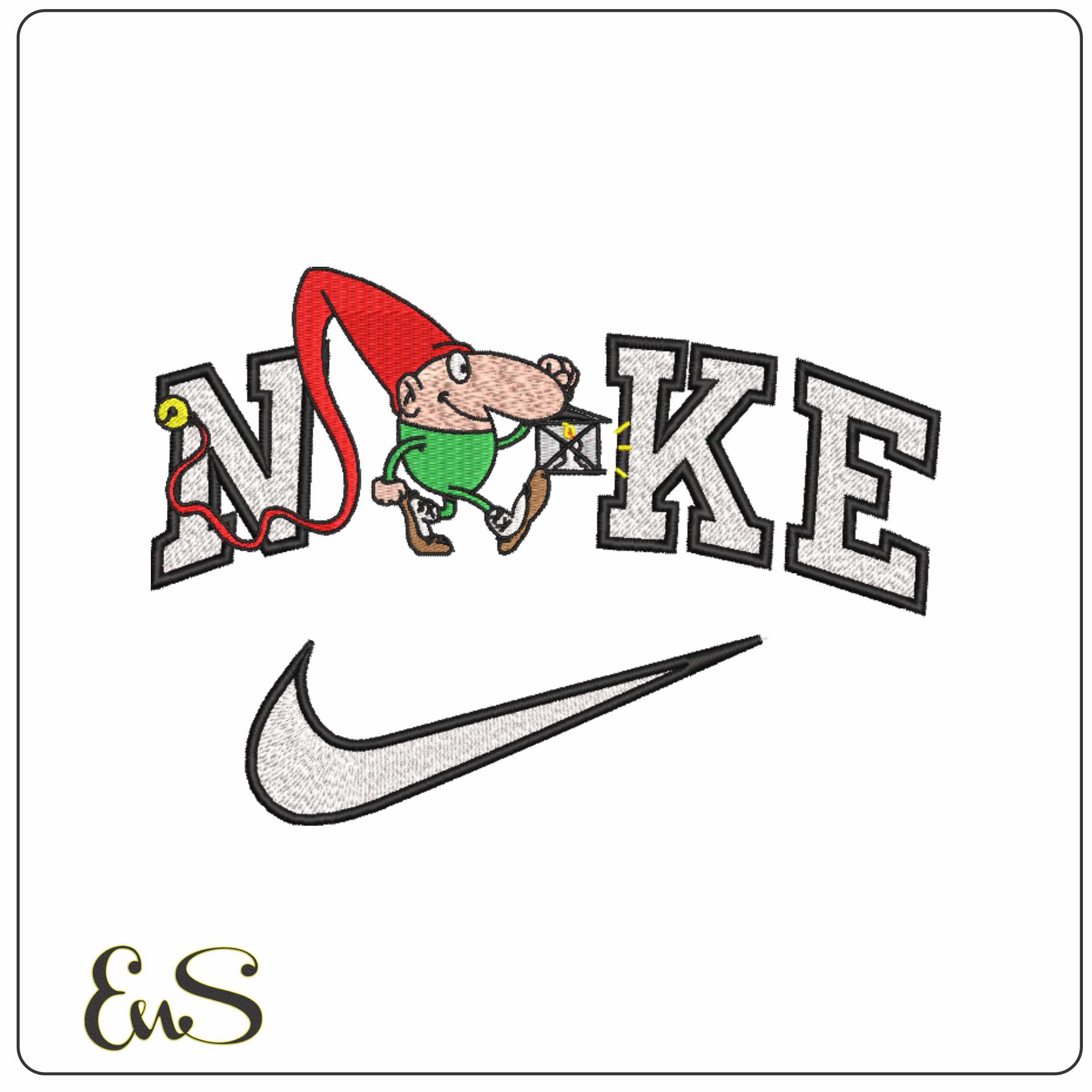 Nike Wee Willy Winky - Elegant embroidery design file-instant download