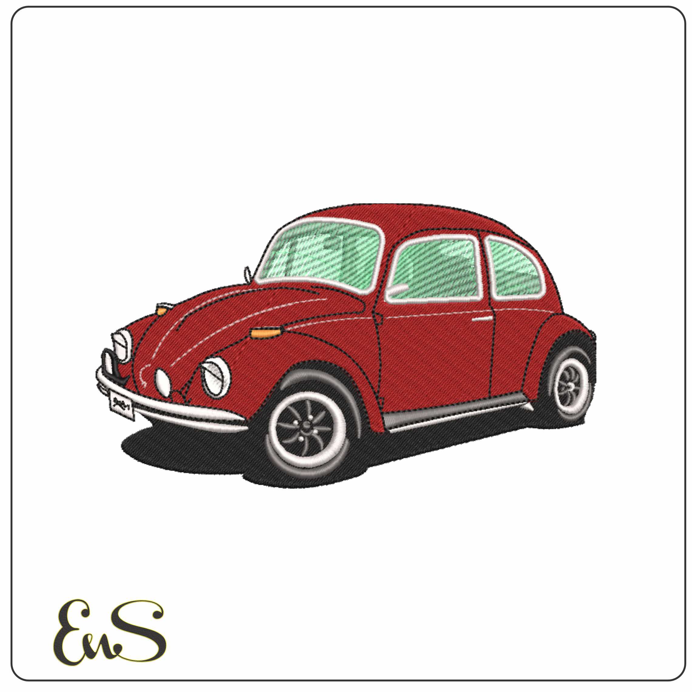 Original Beetle Car - Elegant embroidery design file-instant download