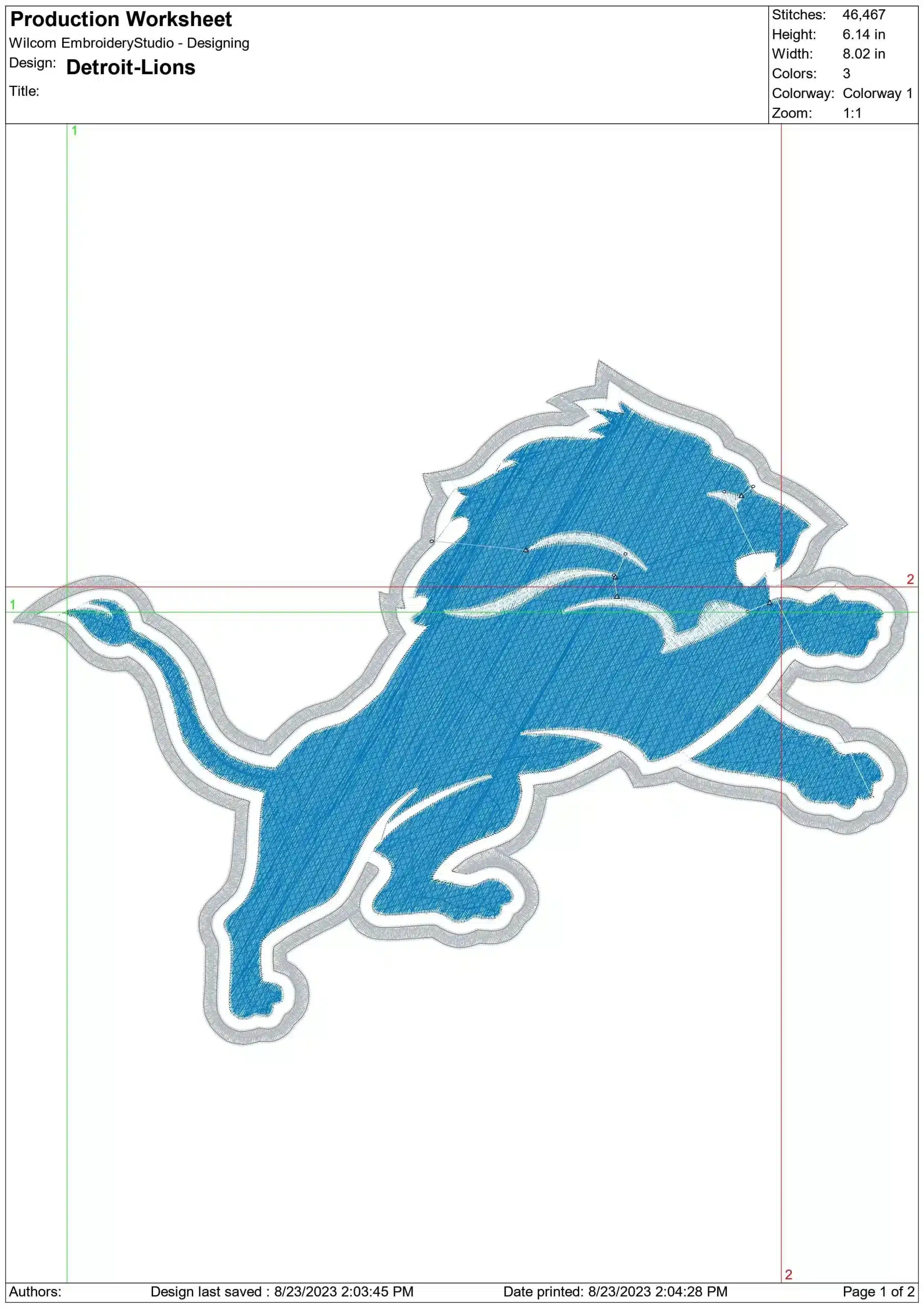 Detroit Lions NFL embroidery design -Ford Field Detroit Michigan Stadium men's football embroidery machine pattern embroidery file - instant download — view 2