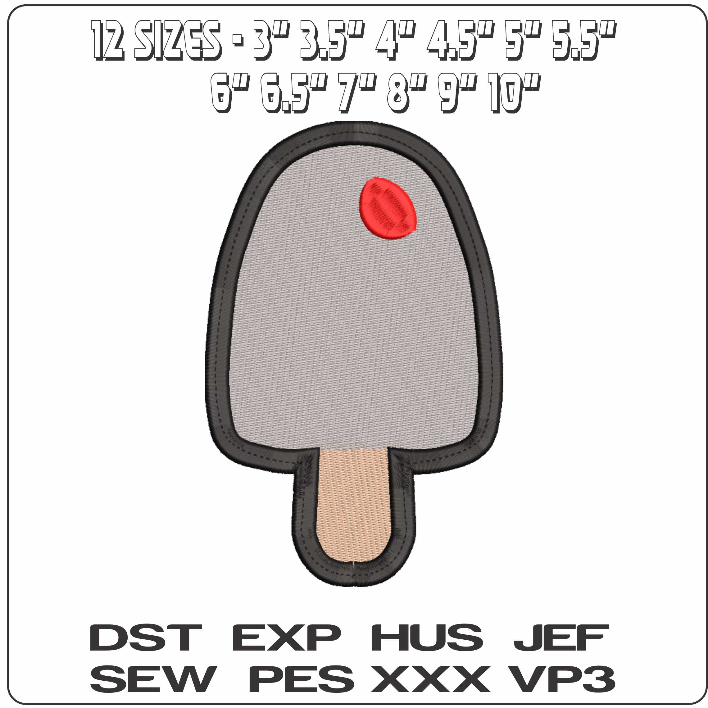 Popsicle Patch - Elegant embroidery design file-instant download — view 2