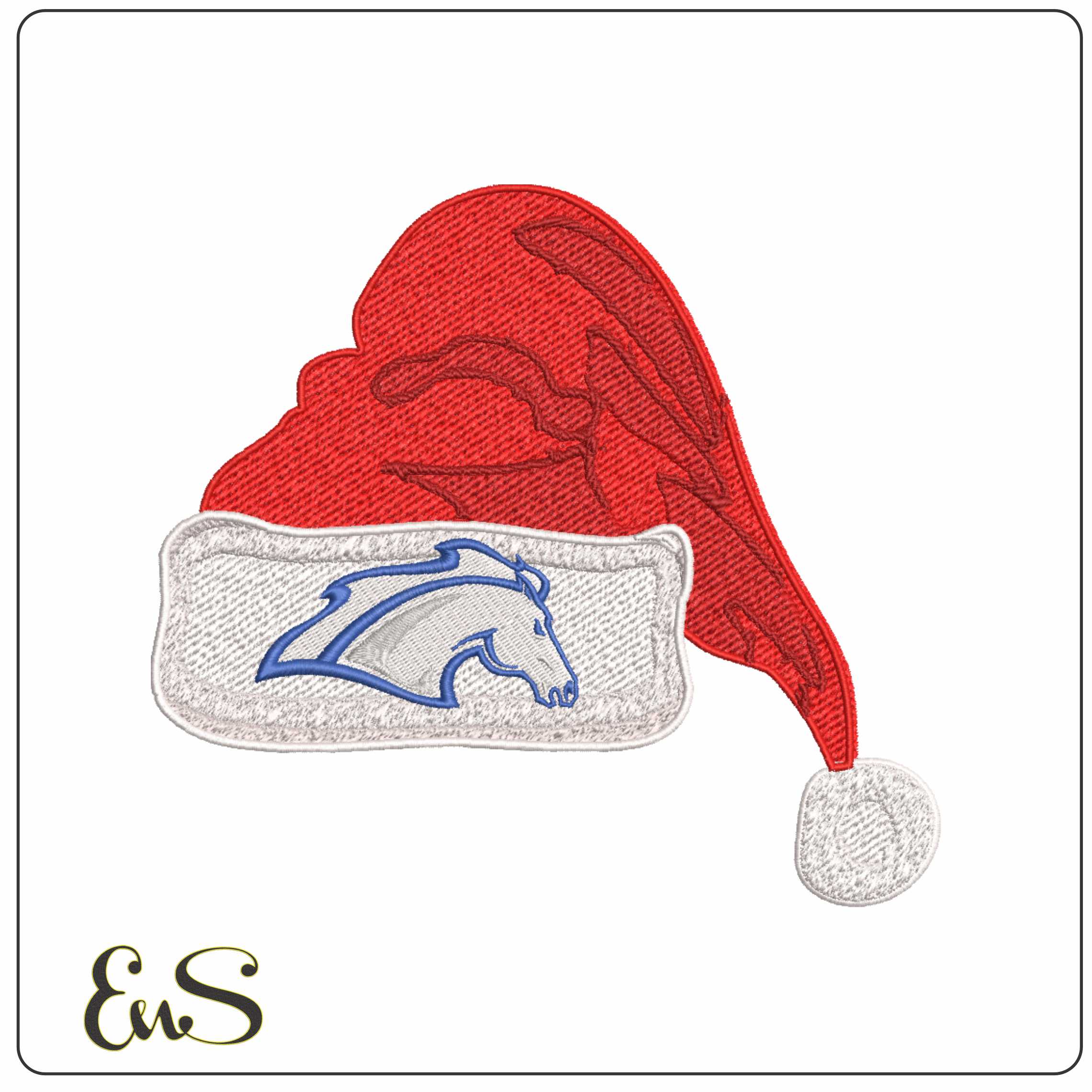 Santa Hat Alabama Huntsville Chargers Head 2005  - Elegant embroidery design file-instant download