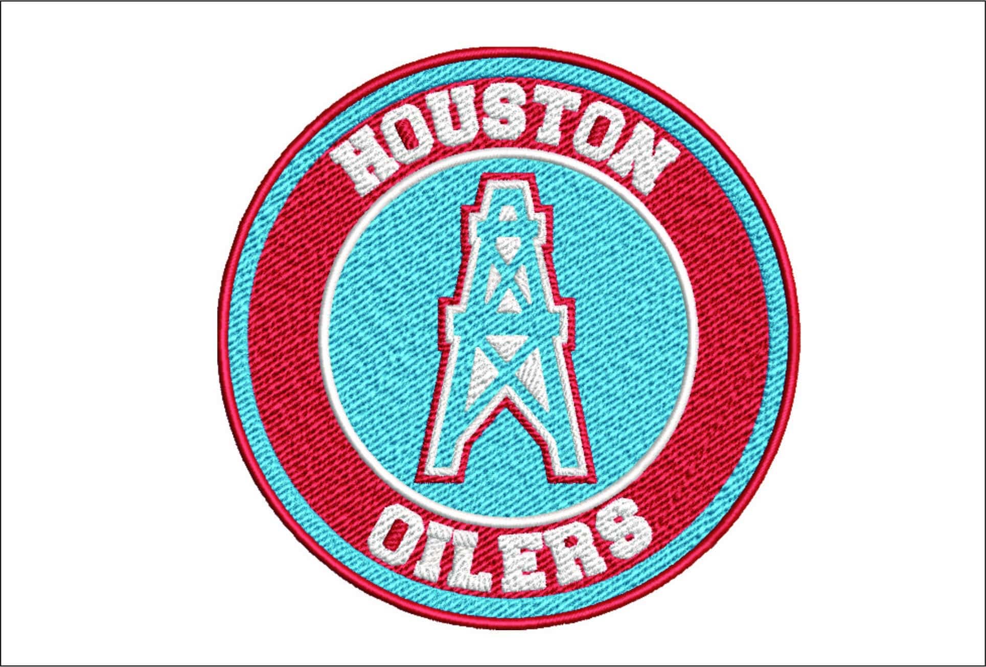Houston Oilers Emblem NFL embroidery design -Houston Texas Stadium men's football embroidery machine pattern embroidery file - instant download