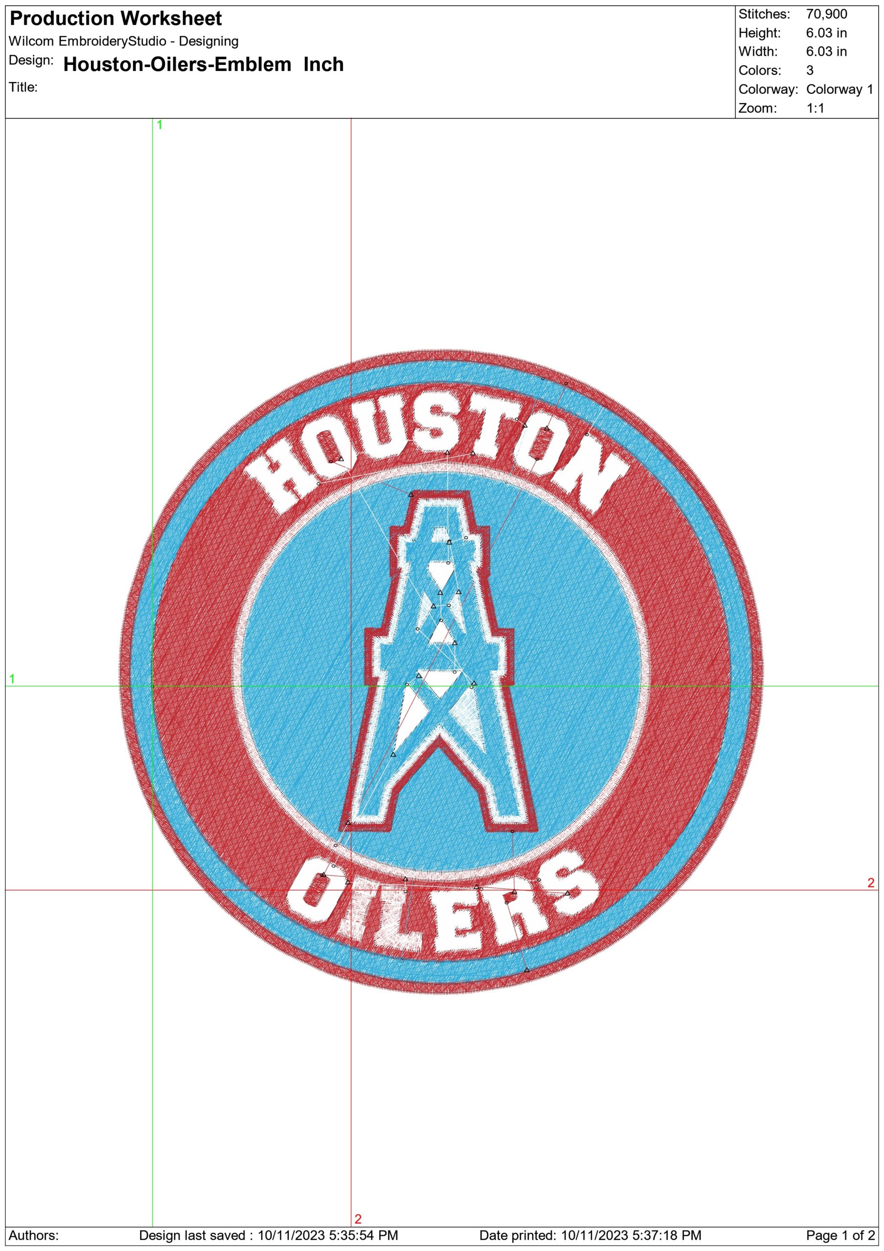 Houston Oilers Emblem NFL embroidery design -Houston Texas Stadium men's football embroidery machine pattern embroidery file - instant download — view 2