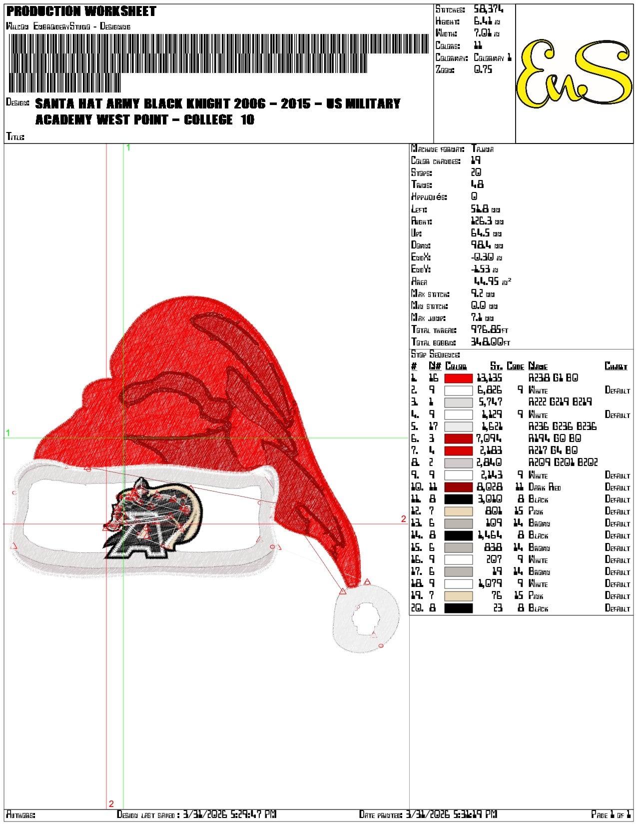 Santa Hat Army Black Knight 2006 2015 US Military - Elegant embroidery design file-instant download — view 3