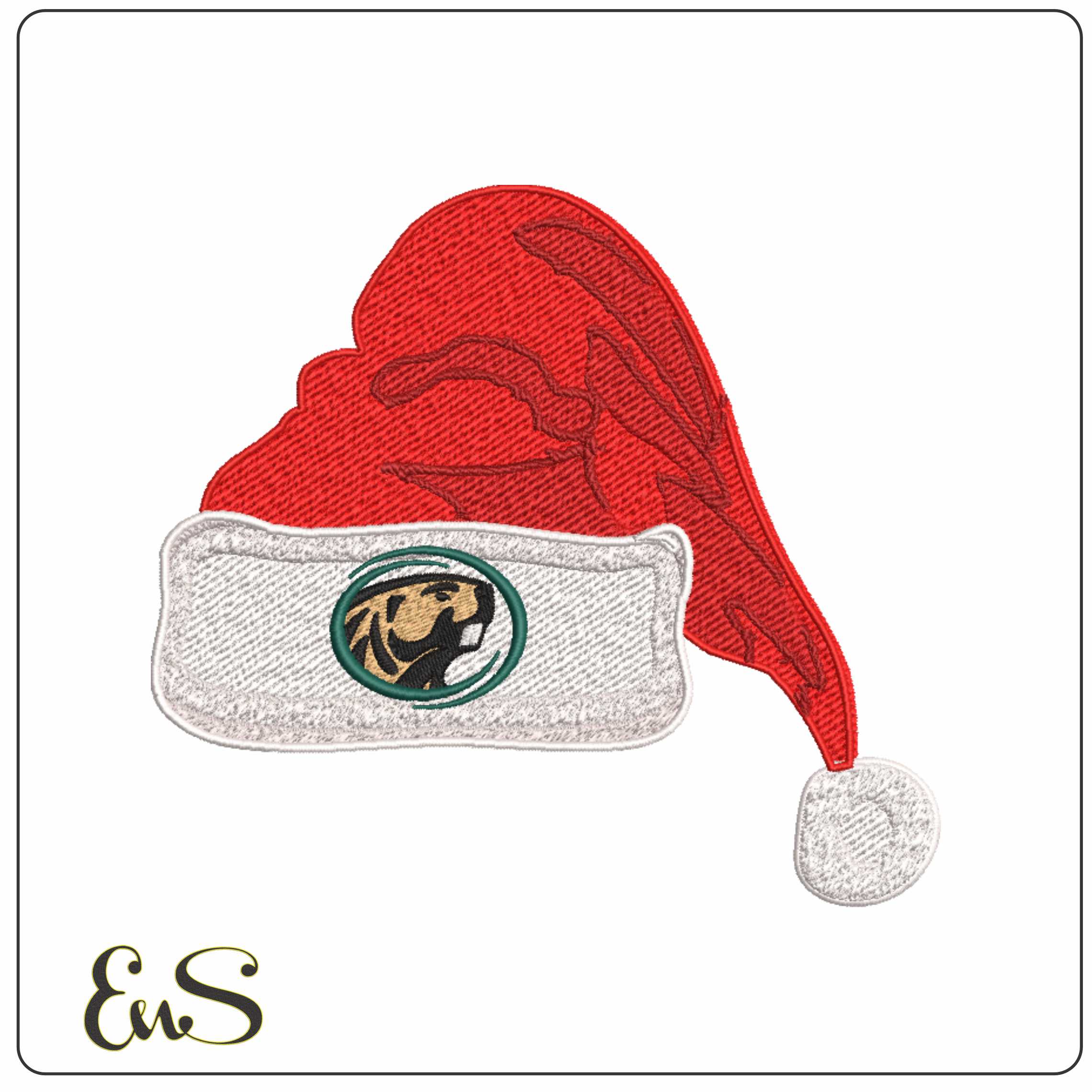 Santa Hat Bemidji State Beavers 2004 - Elegant embroidery design file-instant download