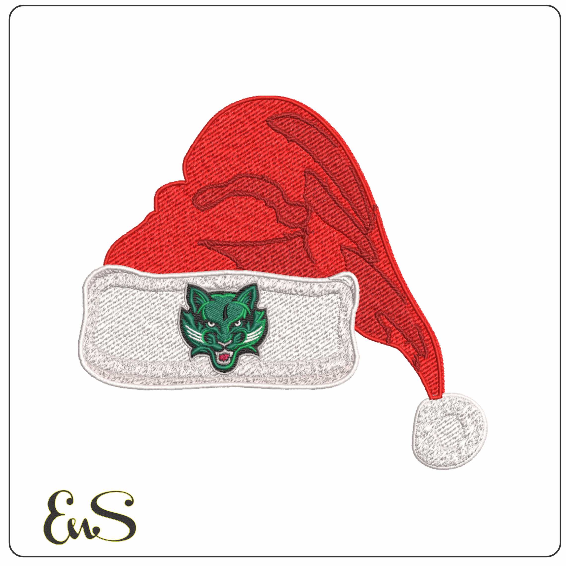 Santa Hat Binghamton Bearcats Alternative - Elegant embroidery design file-instant download