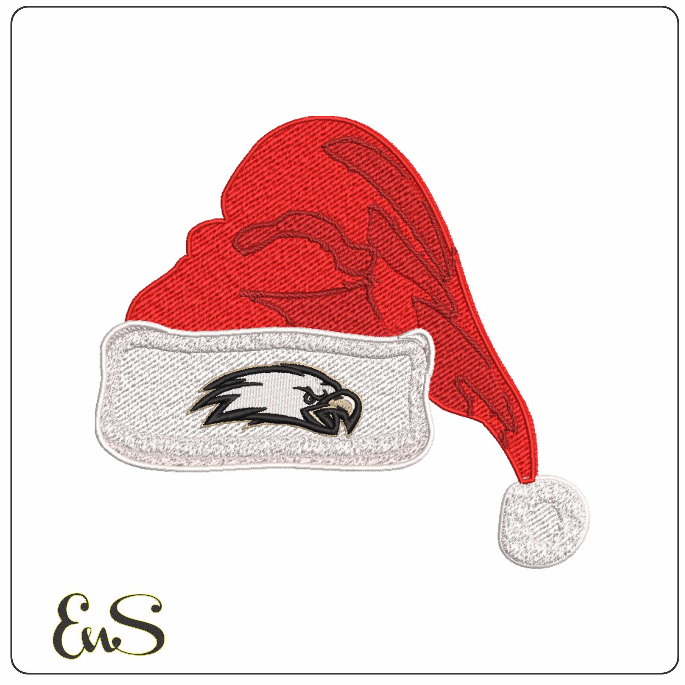 Santa Hat Boston College Eagles Alternative - Elegant embroidery design file-instant download