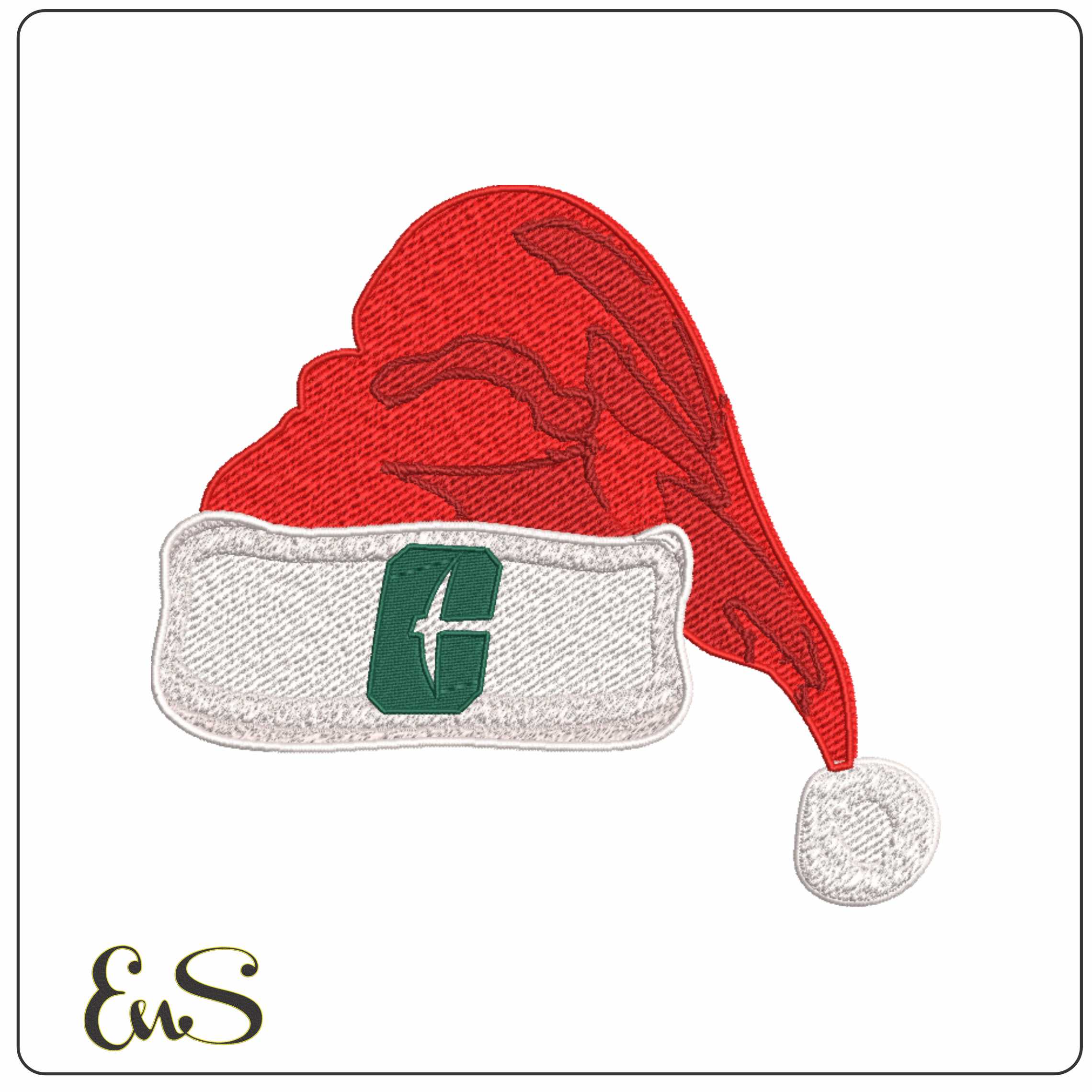 Santa Hat Charlotte 49ers 2020  North Carolina - Elegant embroidery design file-instant download