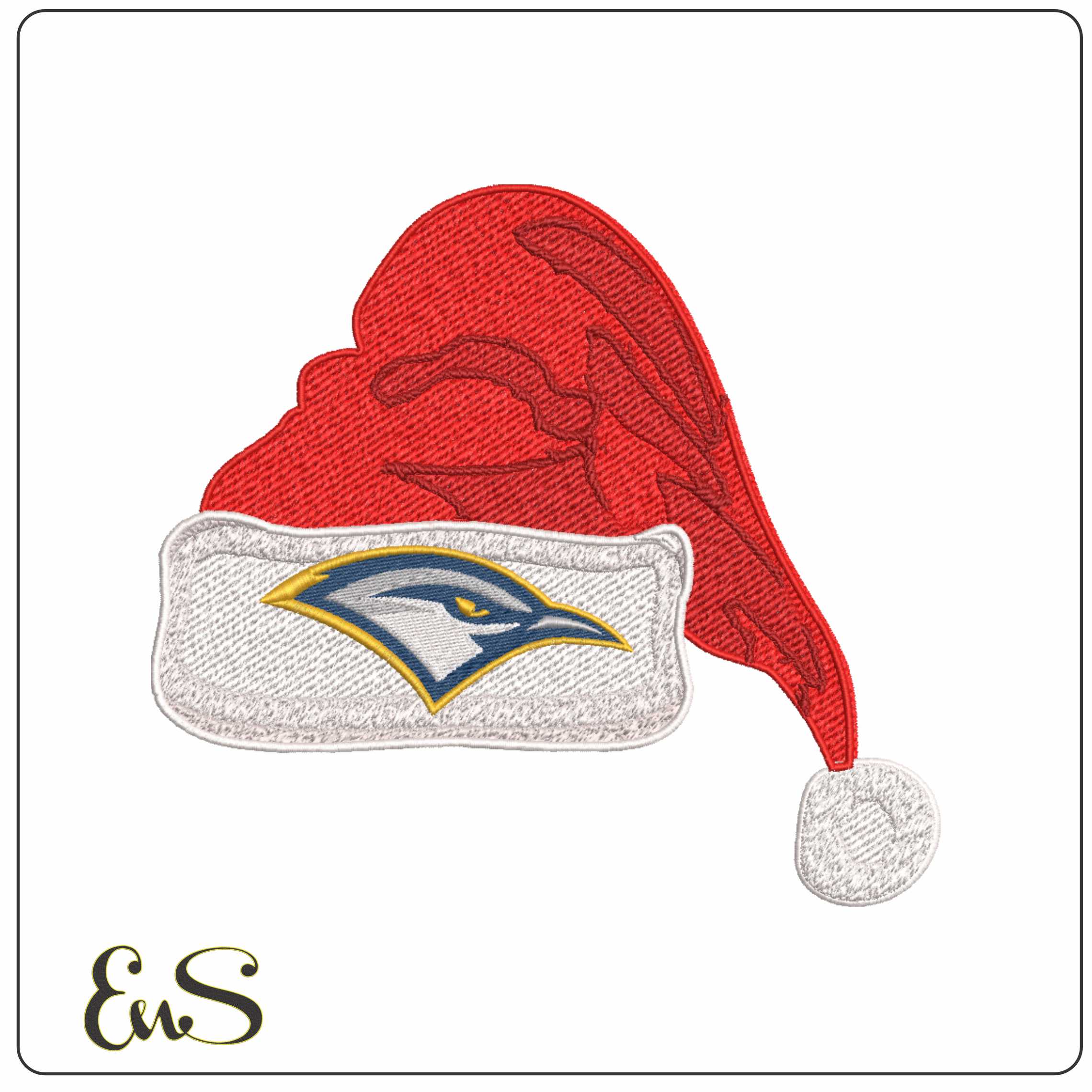 Santa Hat Chattanooga Mocs  Tennesse - Elegant embroidery design file-instant download