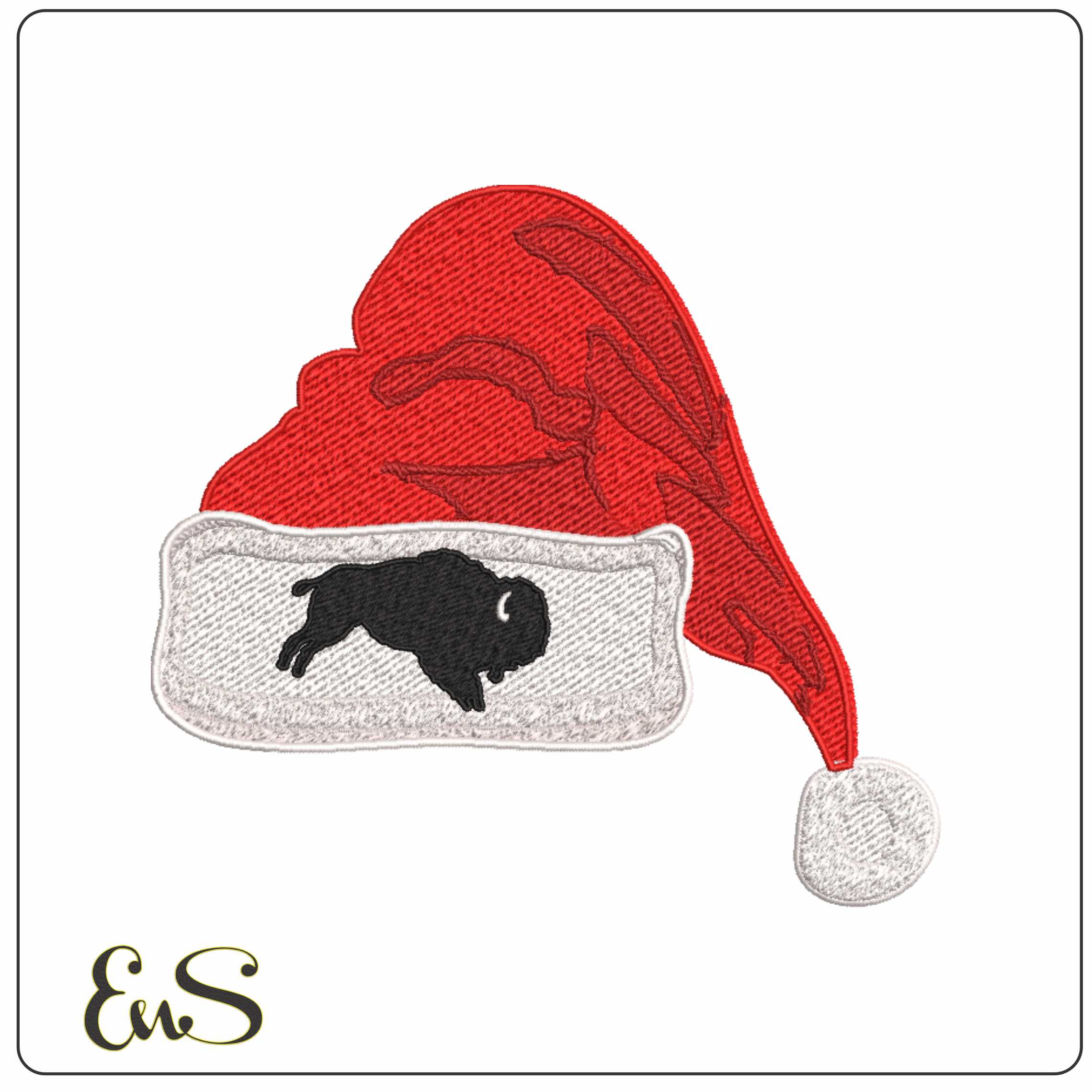 Santa Hat Colorado Buffaloes 1950 1967 - Elegant embroidery design file-instant download