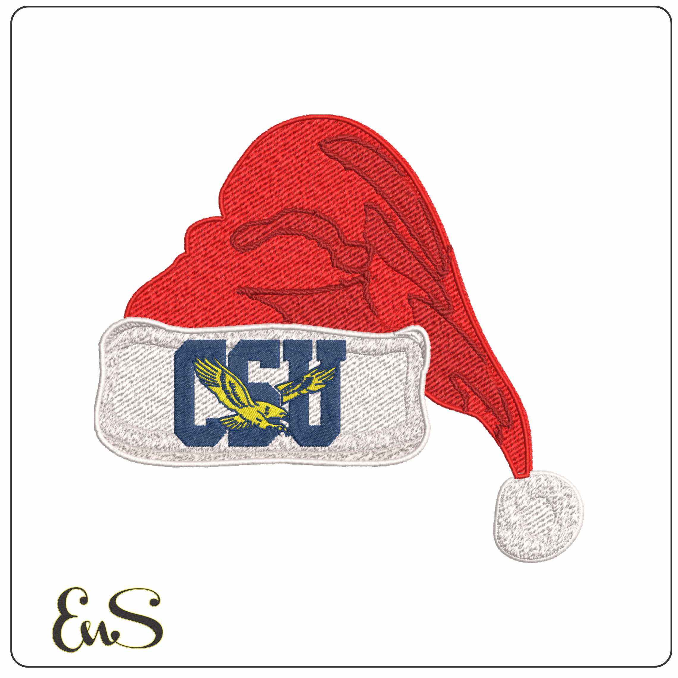 Santa Hat Coppin State Eagles 2017 - Elegant embroidery design file-instant download