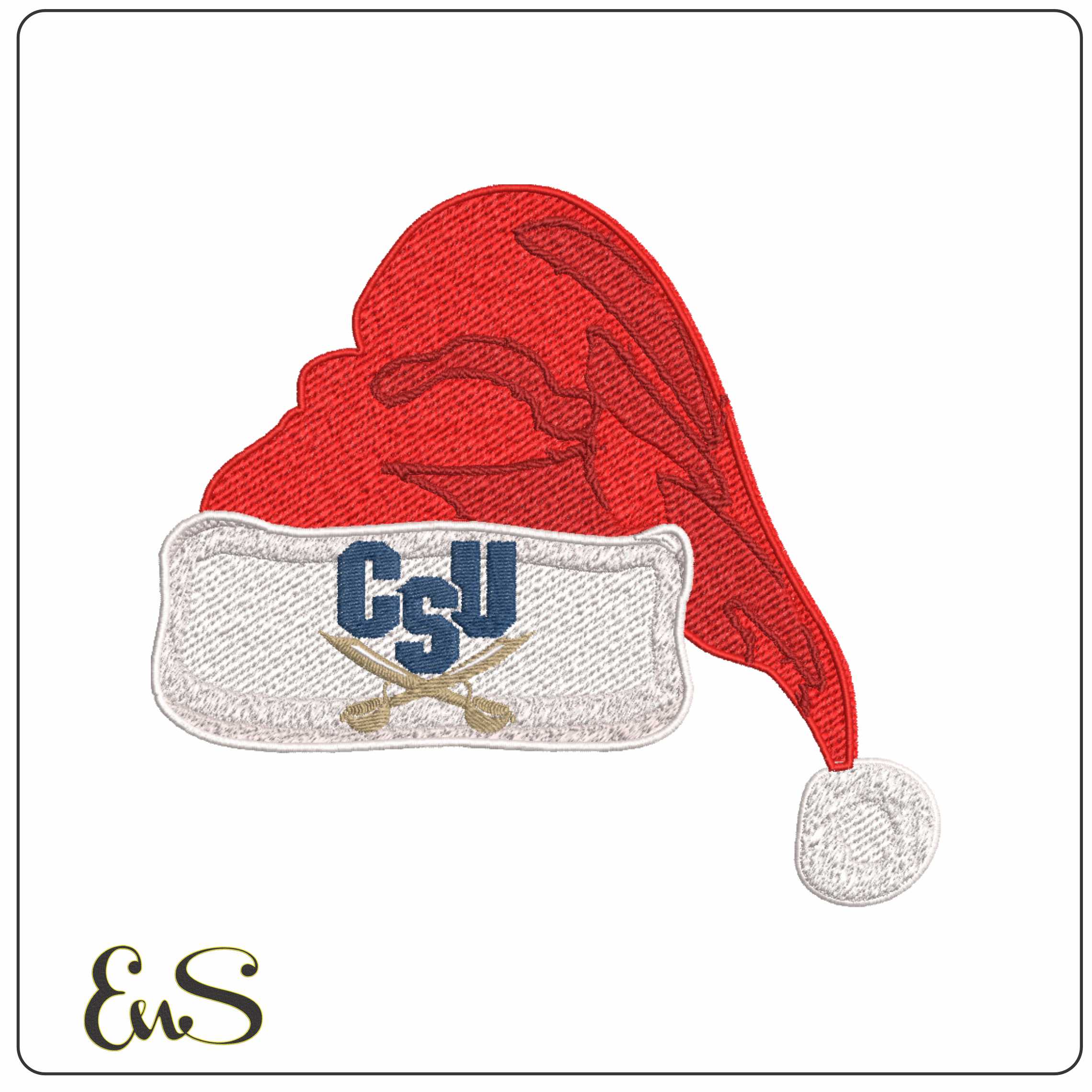 Santa Hat CSU Buccaneers 2015 to 2021 - Elegant embroidery design file-instant download