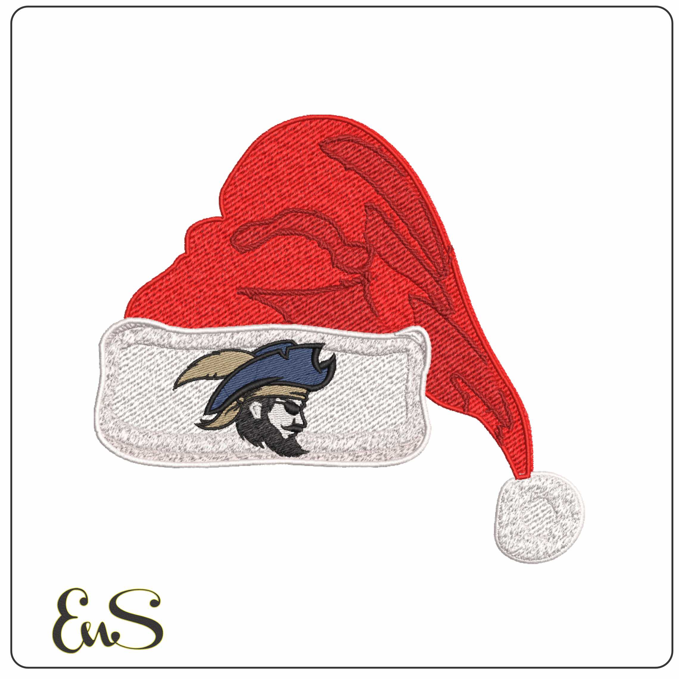 Santa Hat CSU Buccaneers 2021 - Elegant embroidery design file-instant download
