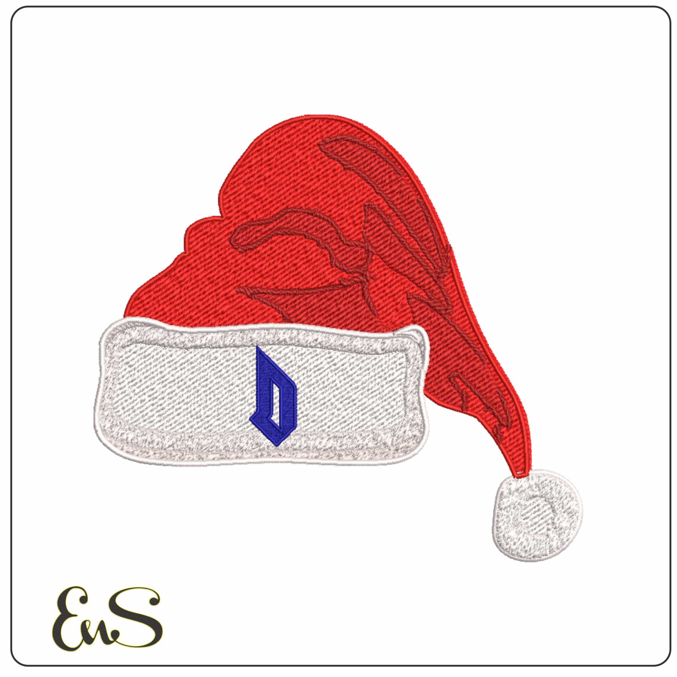 Santa Hat Duquesne Dukes 2019 - Elegant embroidery design file-instant download