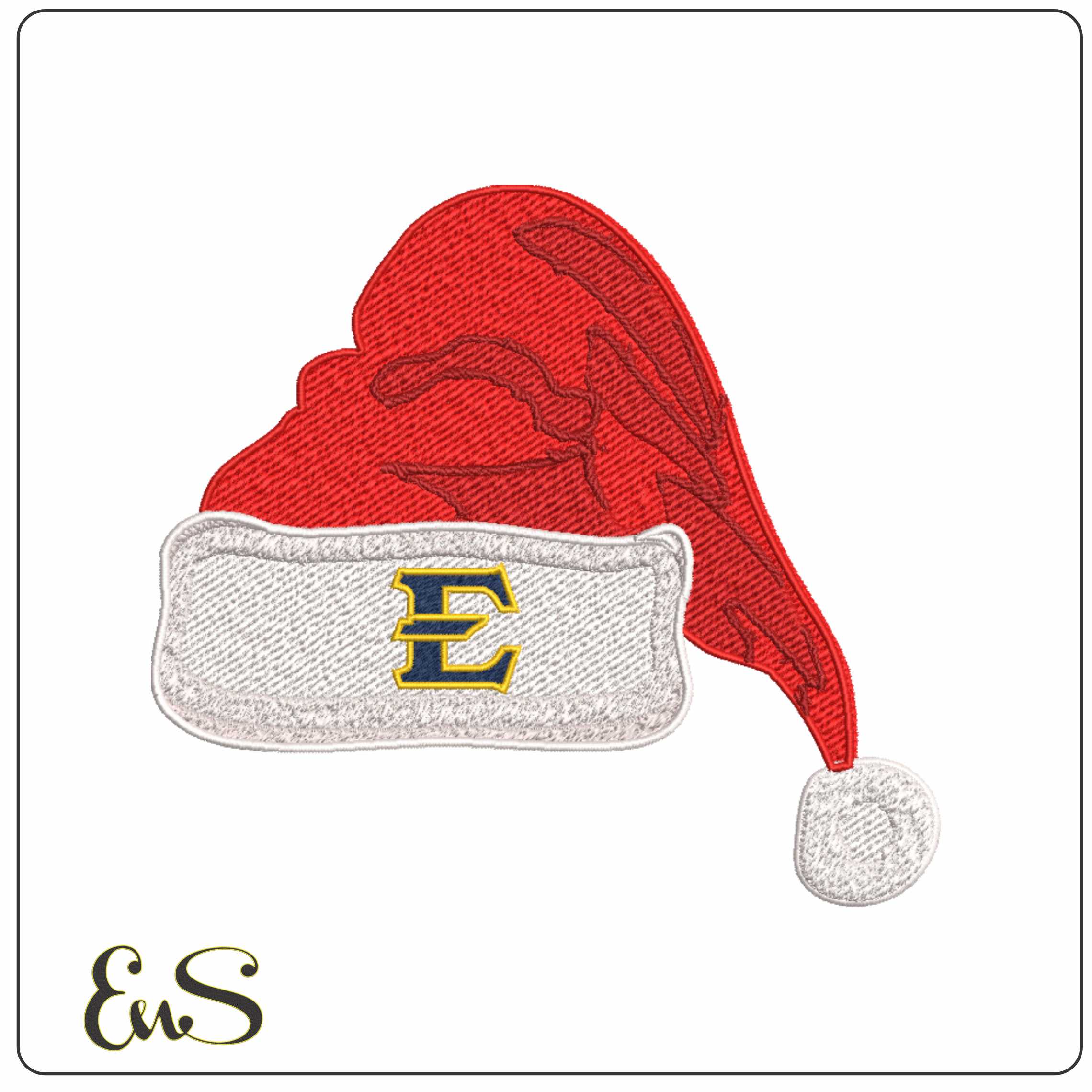 Santa Hat ESTU Buccaneers 2014 - Elegant embroidery design file-instant download