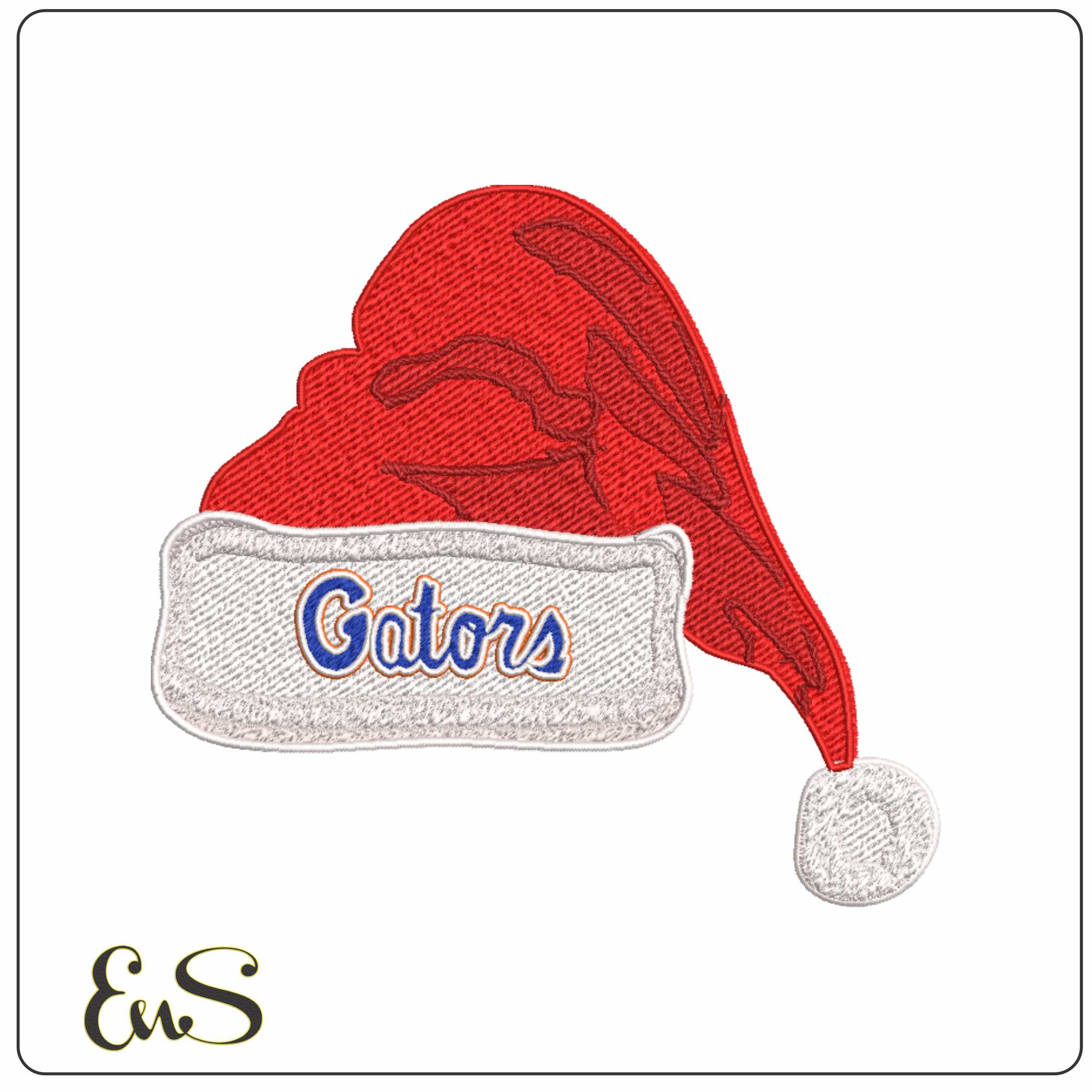 Santa Hat Florida Gators Alternative - Elegant embroidery design file-instant download