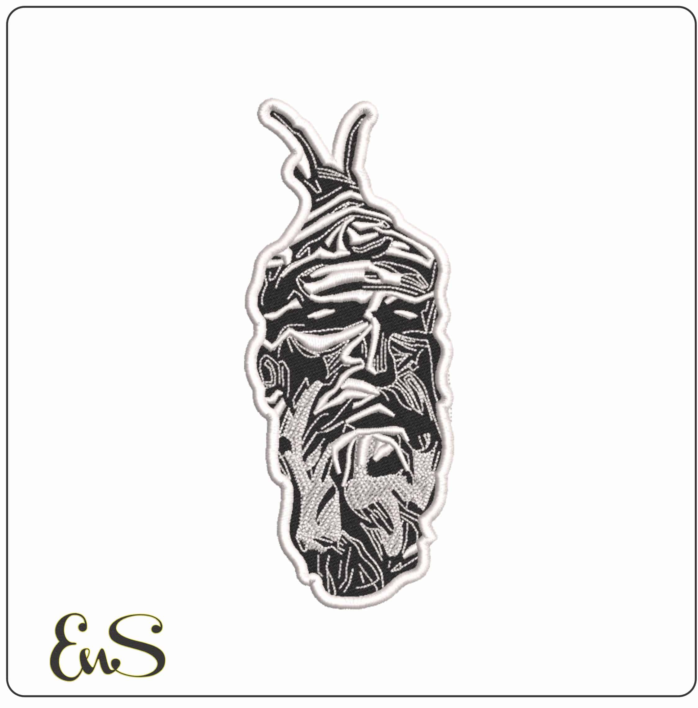 Skenderbeu Face - Elegant embroidery design file-instant download