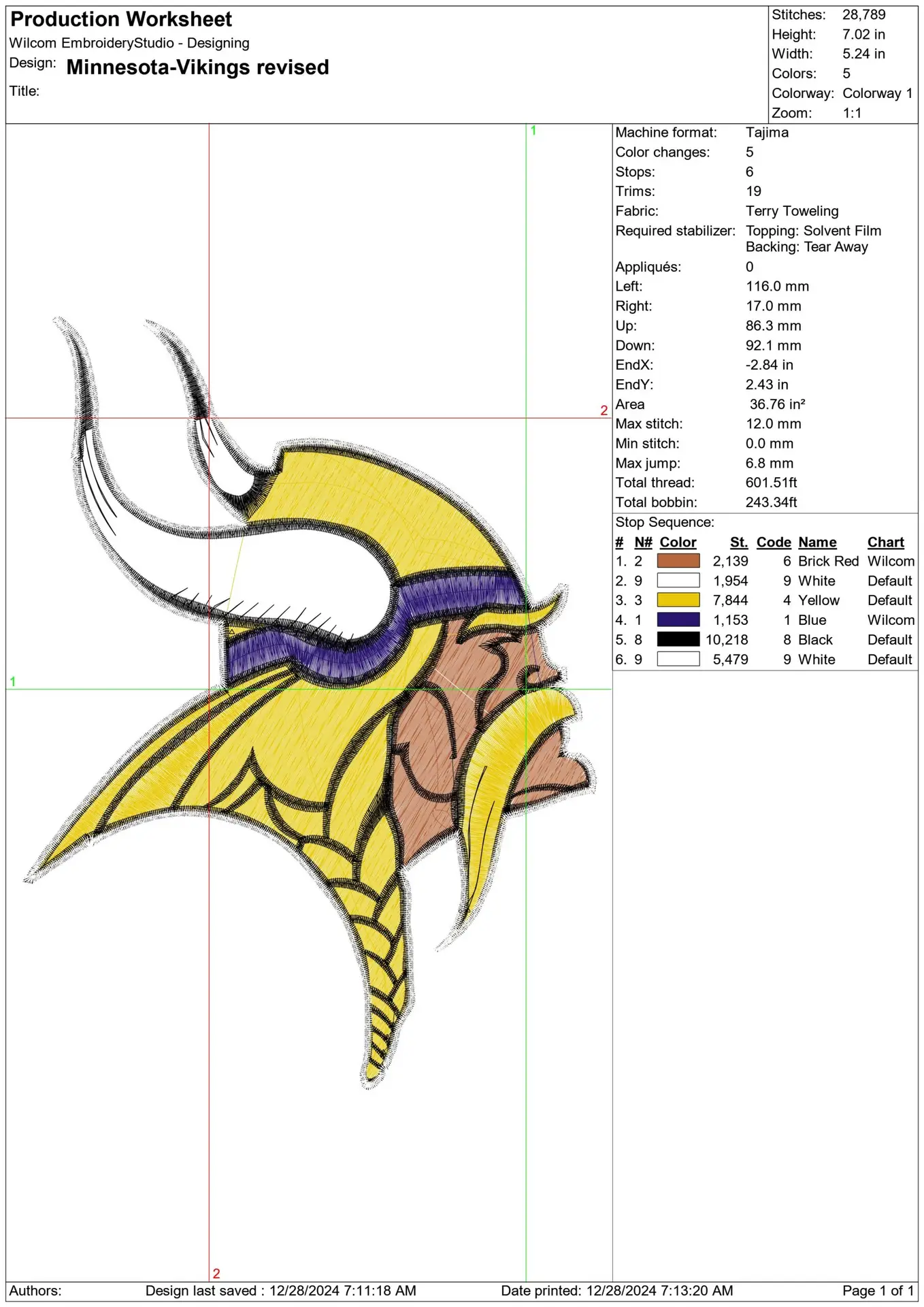 Minnesota Vikings NFL embroidery design -U.S Bank Stadium men's football embroidery machine pattern embroidery file - instant download — view 2