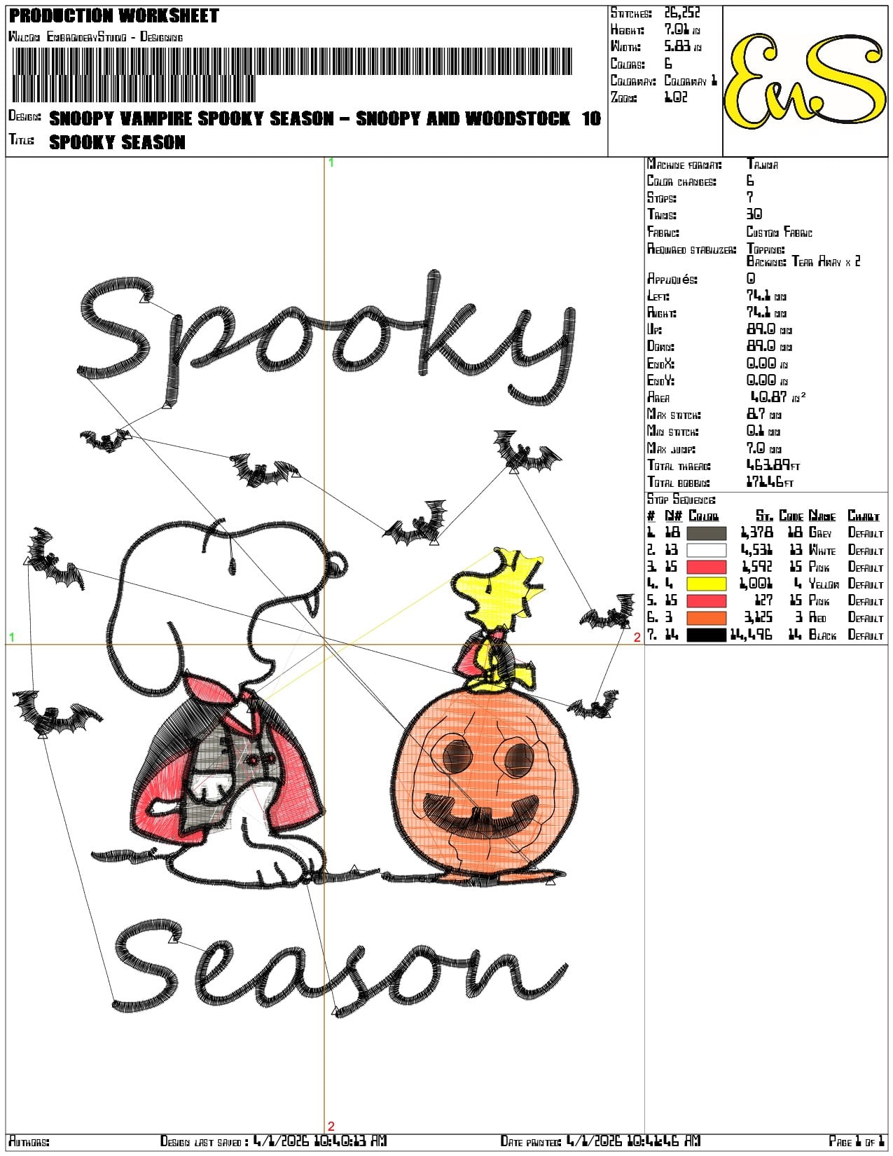 Snoopy Vampire Spooky Season Snoopy and Woodstock - Elegant embroidery design file-instant download — view 3
